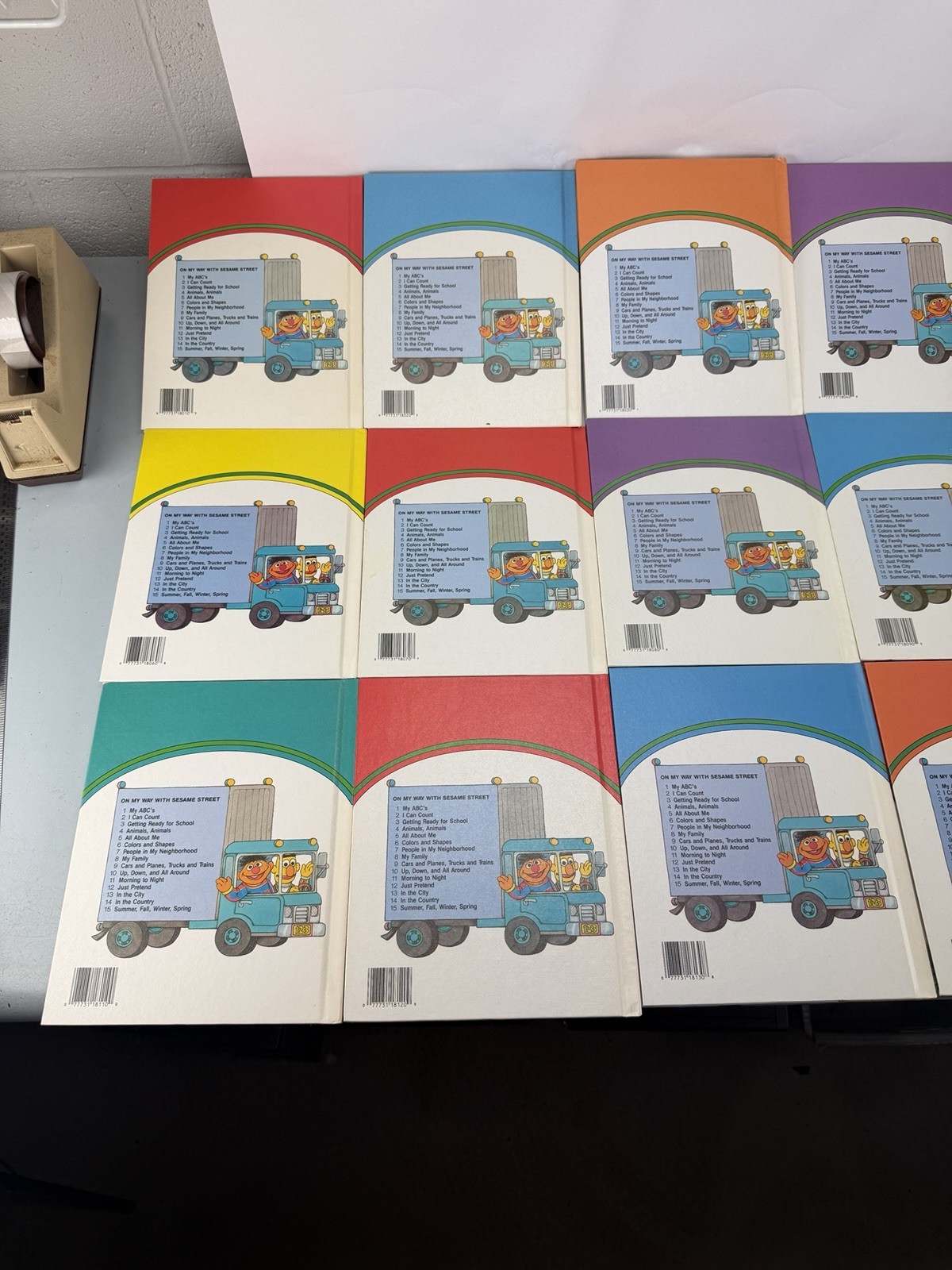 1989 On My Way With Sesame Street Books Complete Set 1-15 CTW Funk & Wagnalls