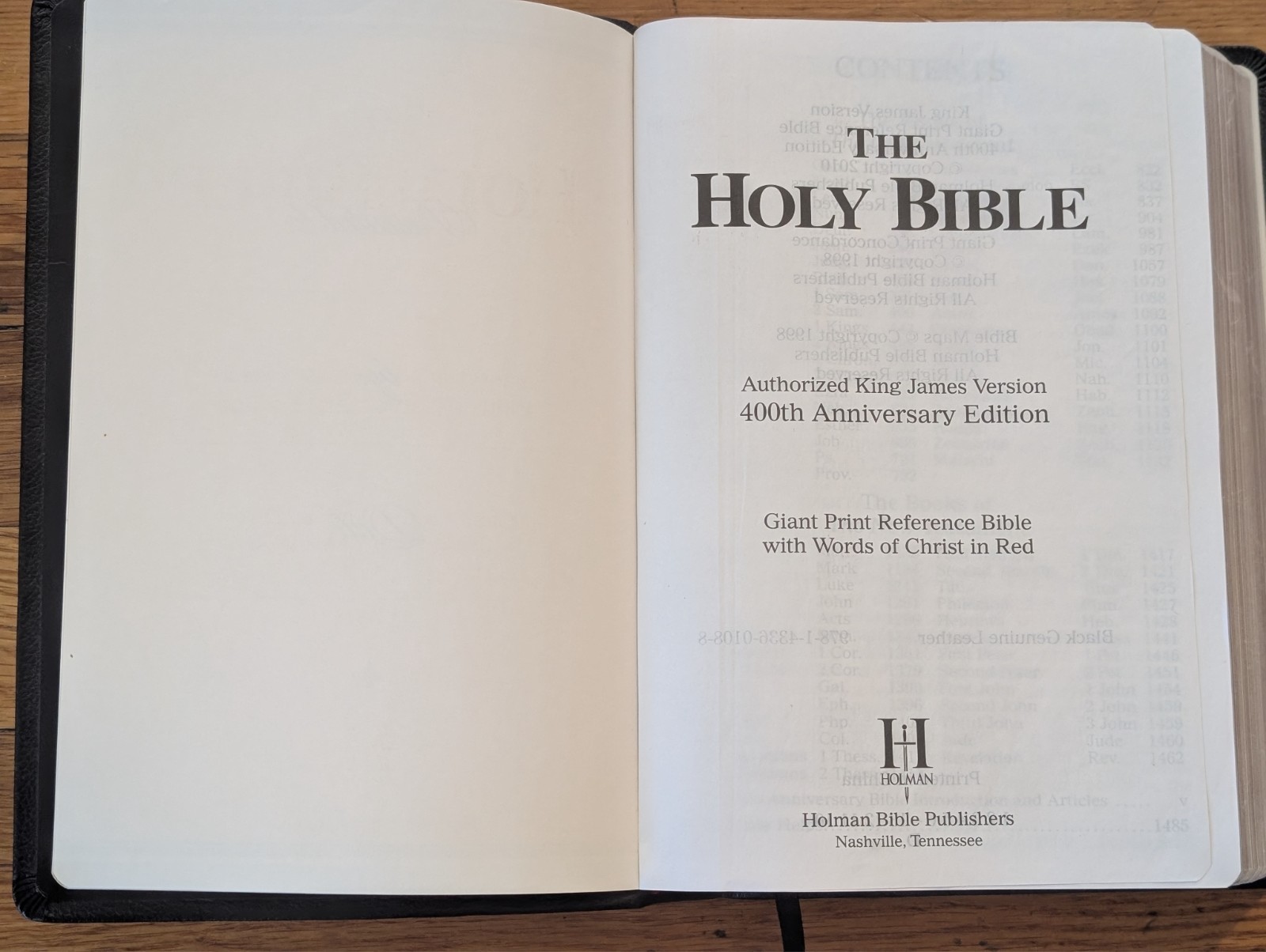 KJV 400th Anniversary Bible, Black Genuine Leather, Holman Bible Publishers