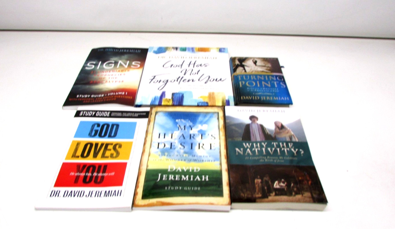 Lot of 6 Dr. David Jeremiah PB/HC/SC Books-God Has Not Forgotten You