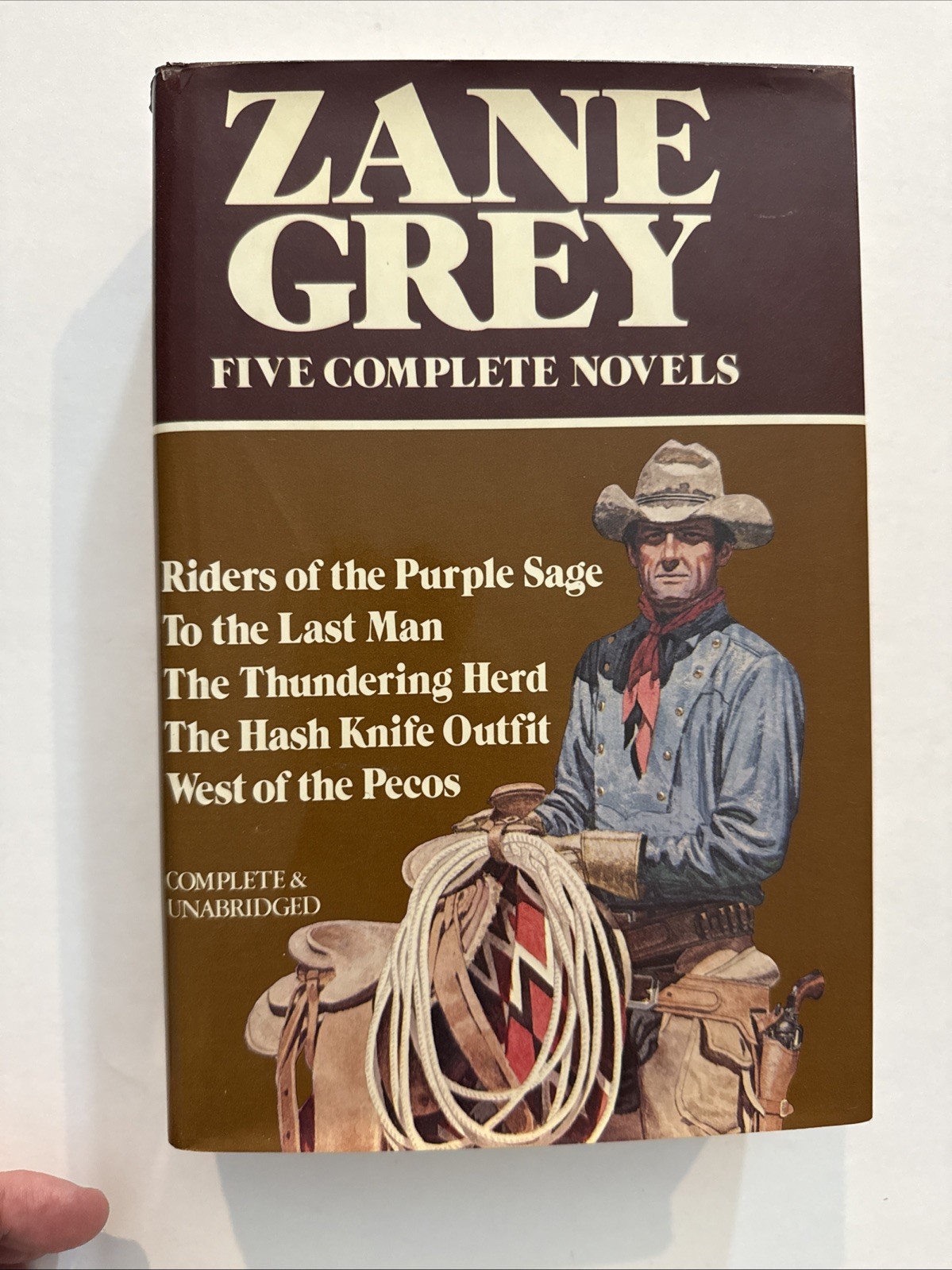 ZANE GREY FIVE COMPLETE NOVELS 1980 Purple Sage Thundering Herd West Of Pecos