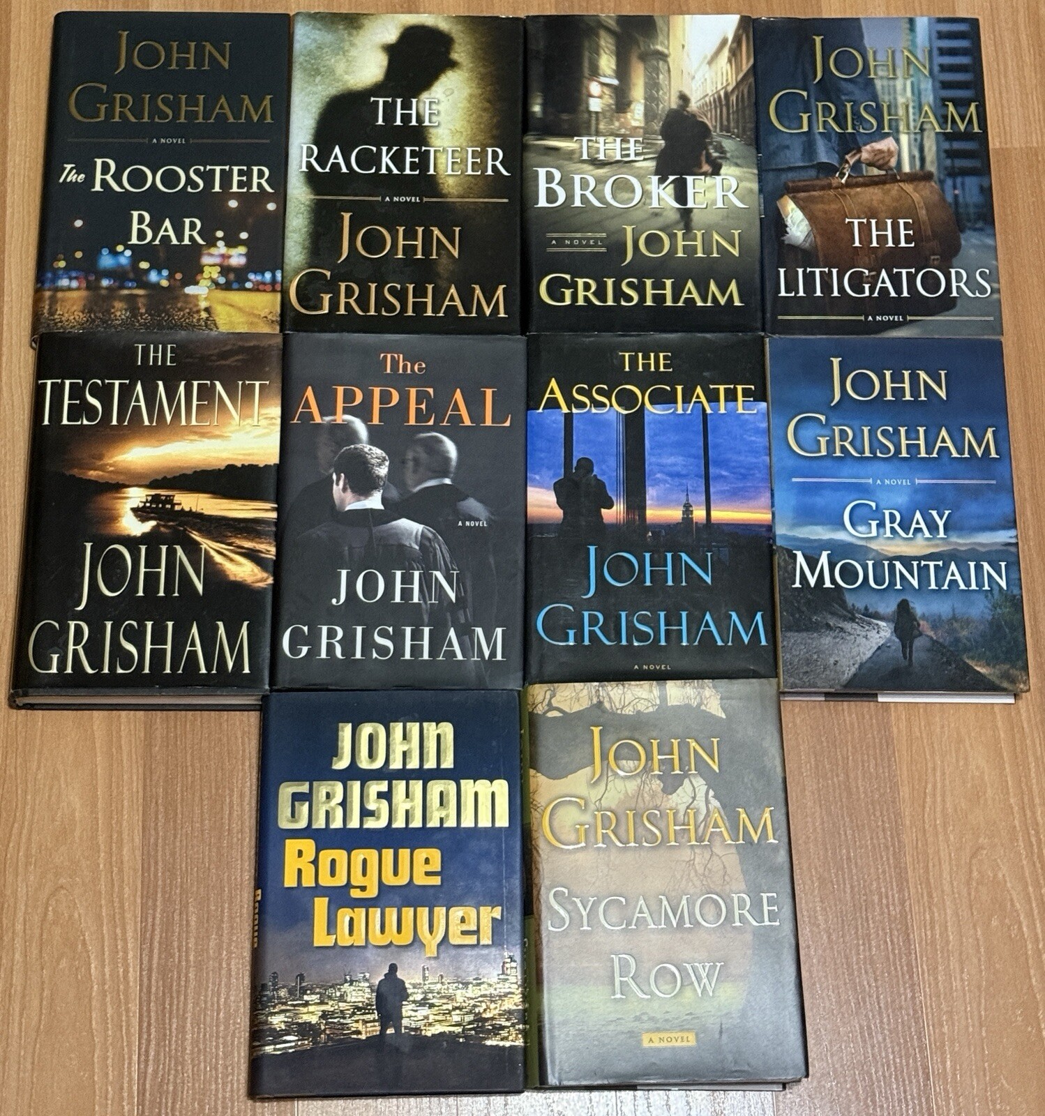 John Grisham Hardcover Lot Of 10 Books Nice Condition With Dust Jackets