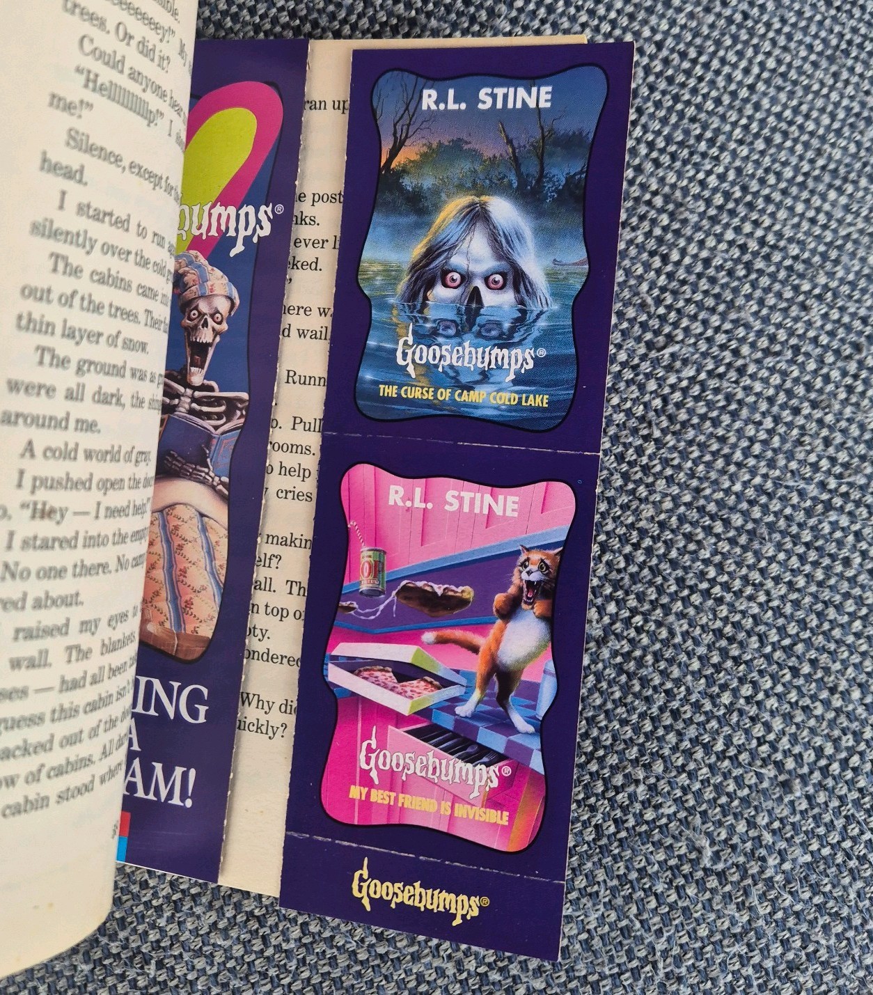 Goosebumps RL Stine #56 The Curse of Camp Cold Lake 1st Edition Book / Inserts