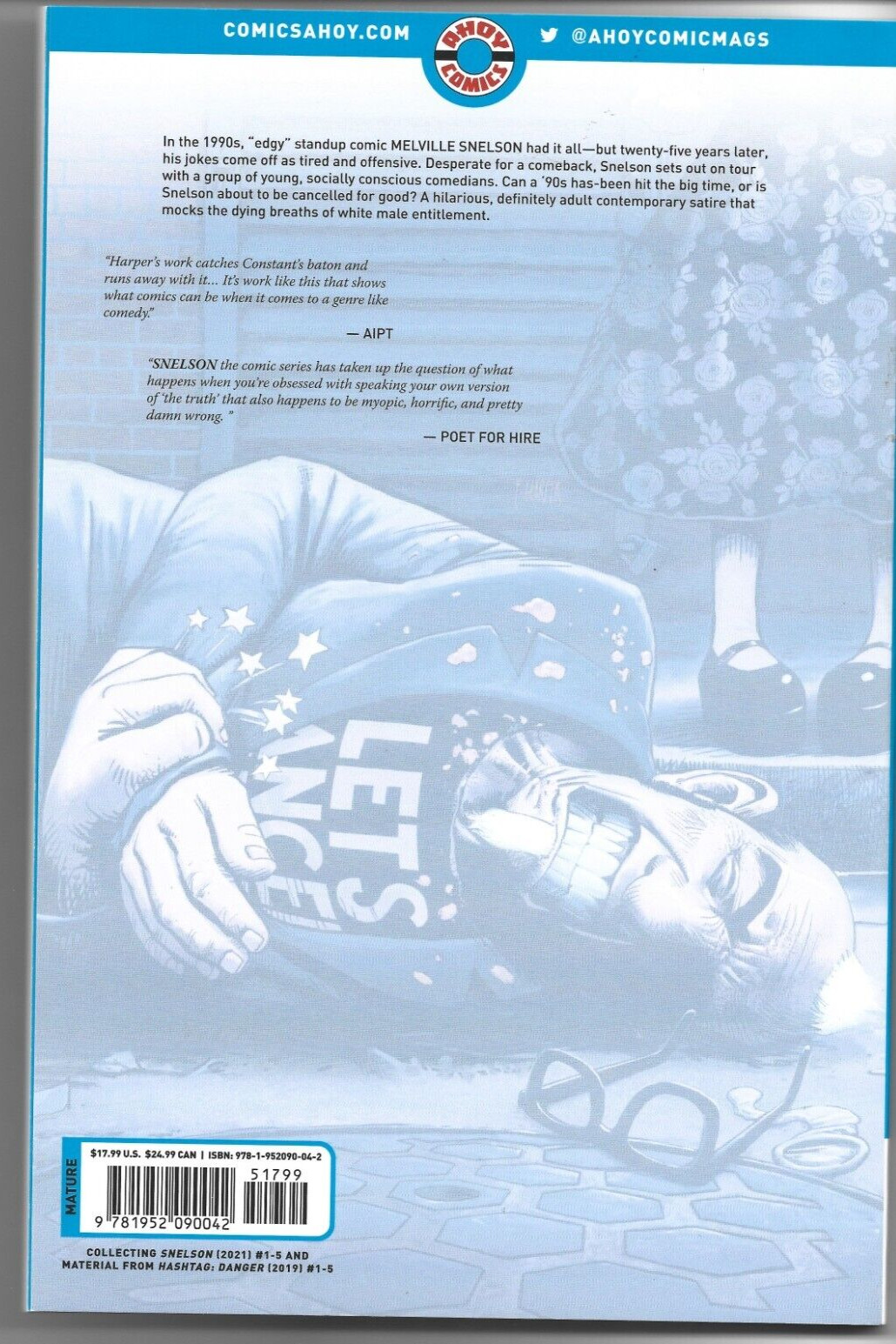 Ahoy Comics – SNELSON – Comedy Is Dying – NEW/SC/FREE SHIPPING(US)