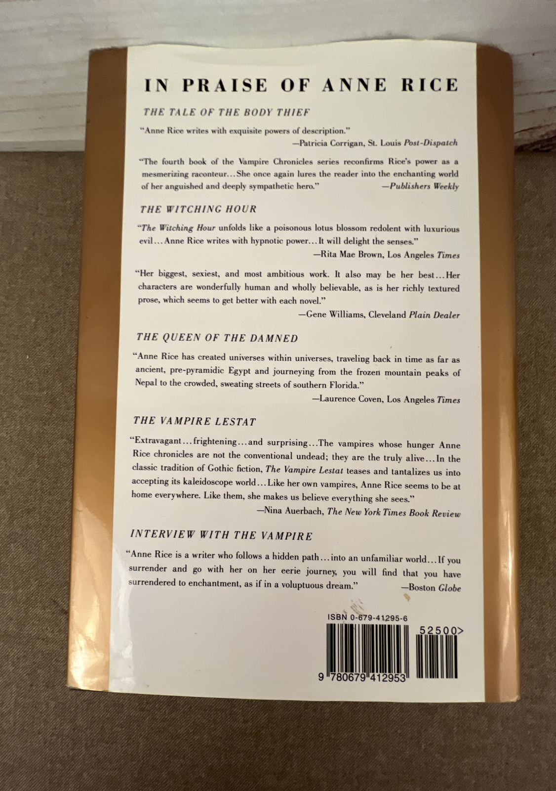 Lasher Second Book Lives Mayfair Witches Anne Rice Book First Edition Knopf HC
