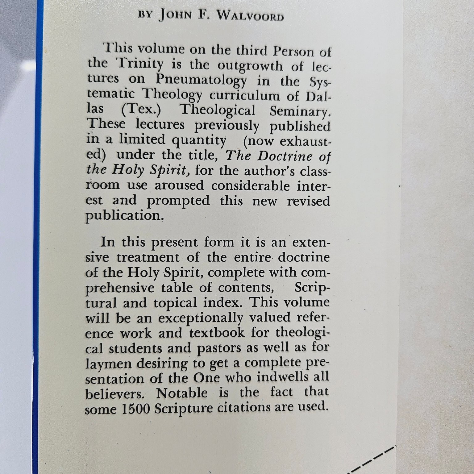 Vintage Religion – The Holy Spirit – John F. Walvoord 1975 Theology Hcdj