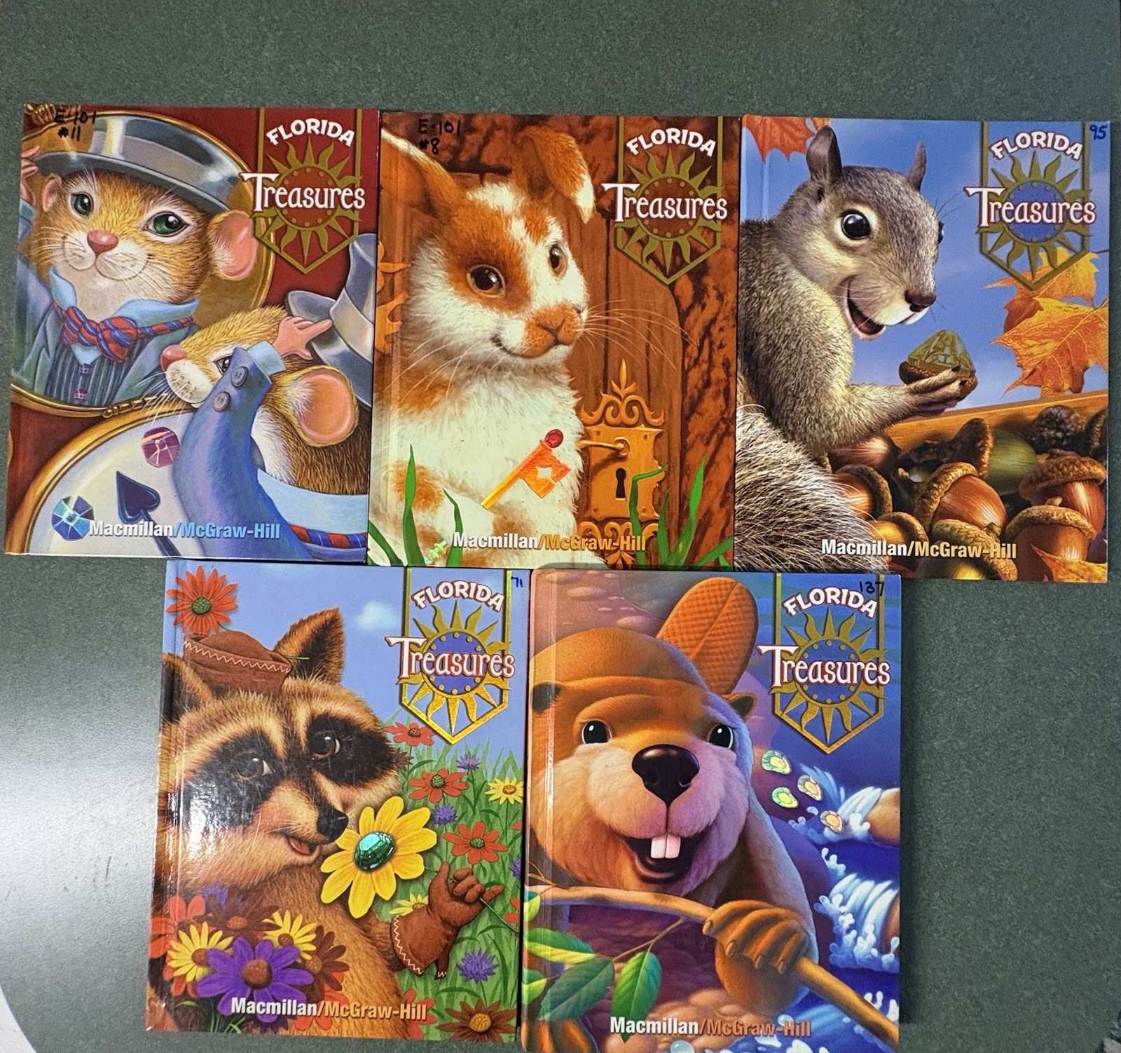 Florida Treasures Books 1.1 1.2 1.3 1.4 1.5 Hardcover Macmillan McGraw-Hill Lot