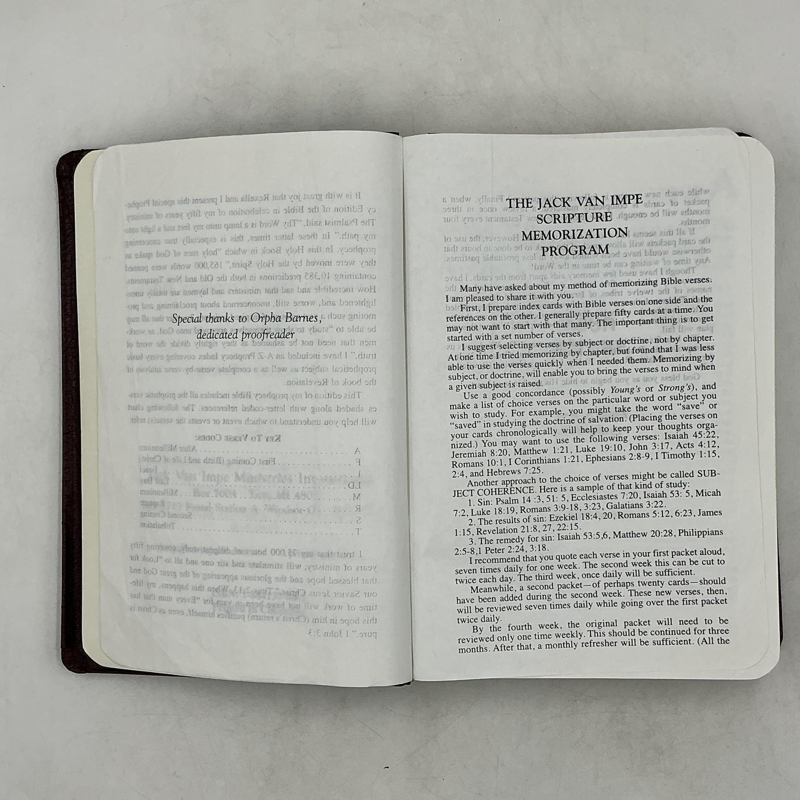 JACK VAN IMPE PROPHECY BIBLE Jack Van Impe Hardcover Faux Leather Burgundy