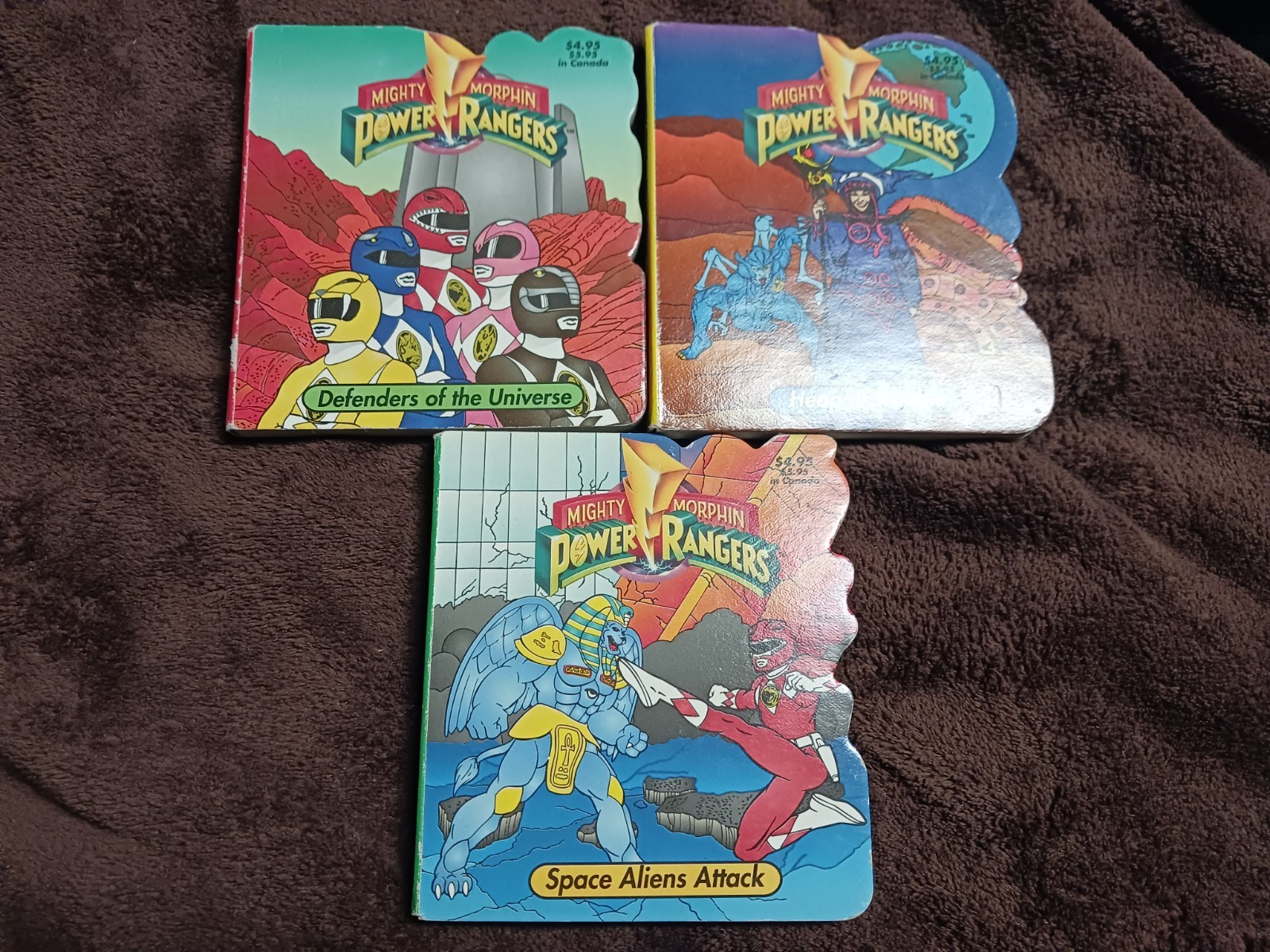 Vintage Mighty Morphin Power Rangers Honey Bear Board Books Lot Of 3 1994
