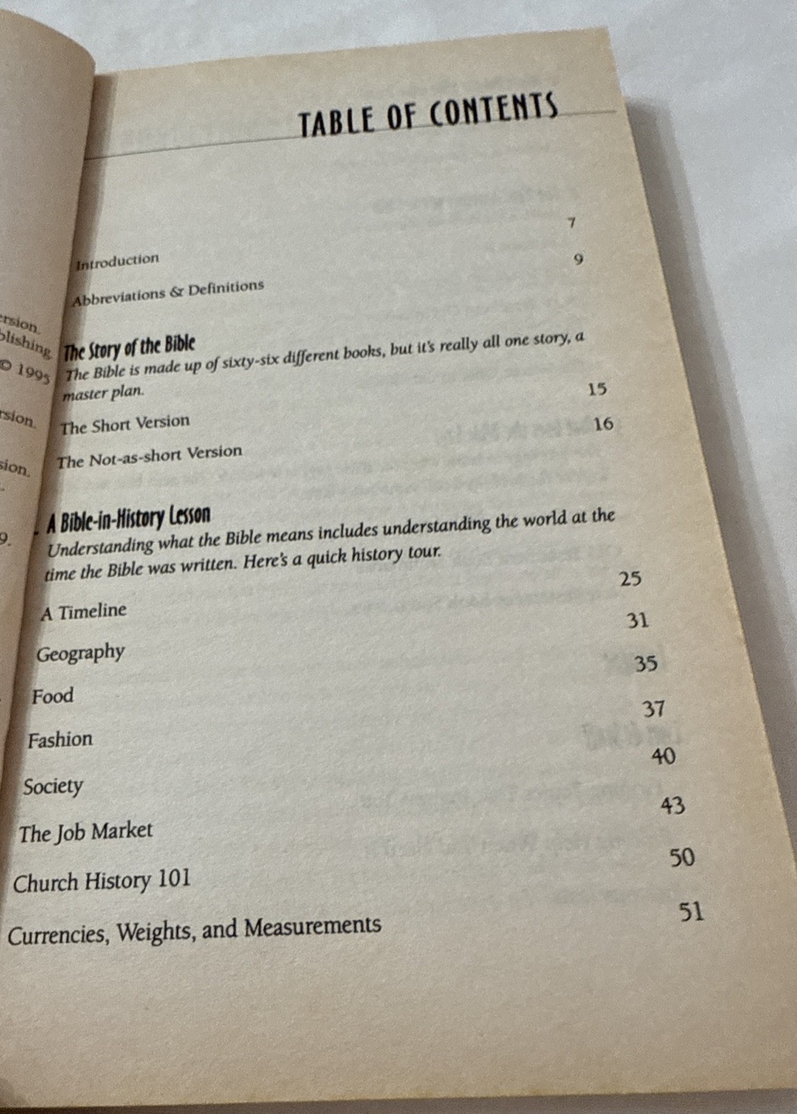 The Everyday Guide to the Bible by Carol Smith, paperback, 2002
