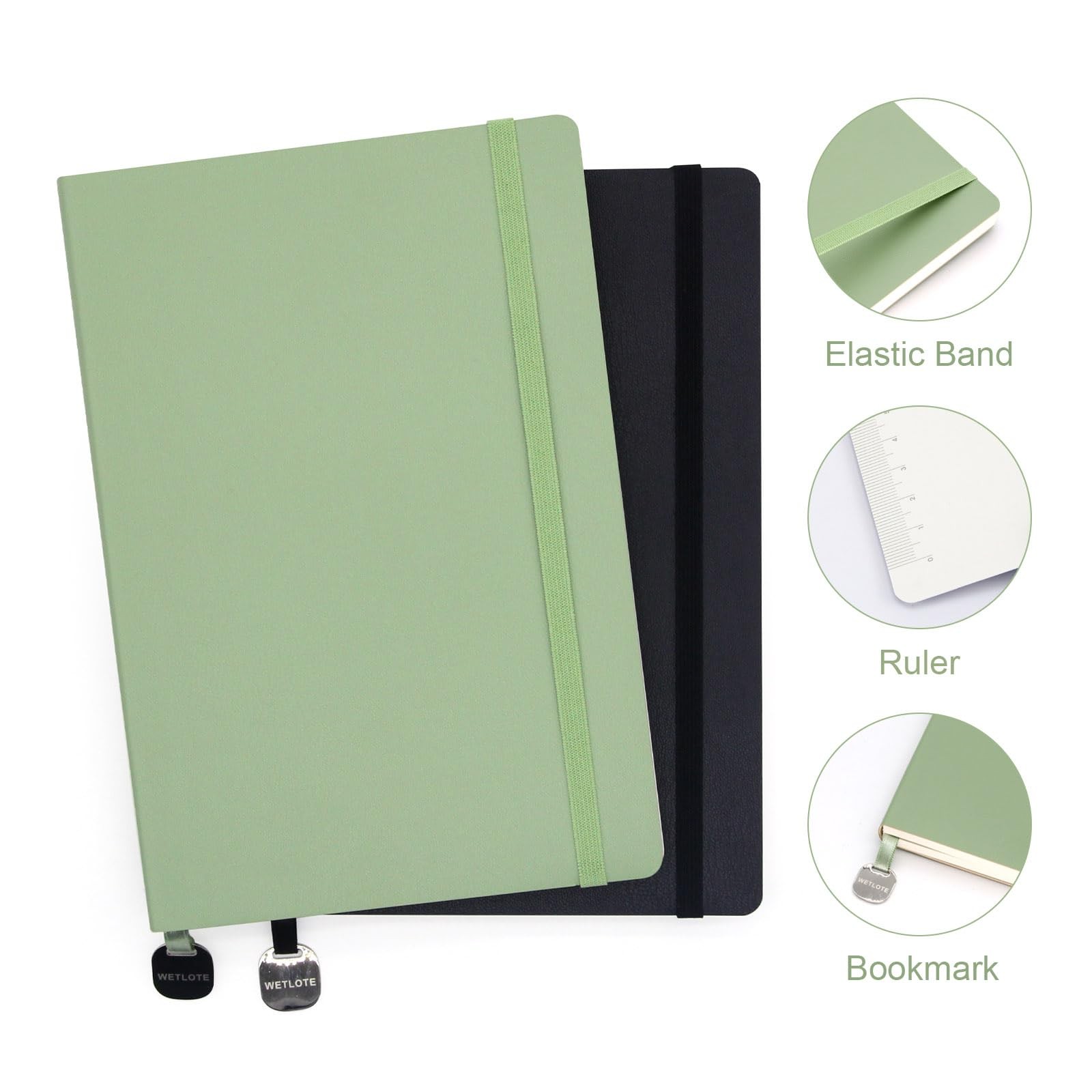 Soft Cover Lined Journal Notebook 2 Pack, 5.6×8.25in Notebook Lined Writing J…