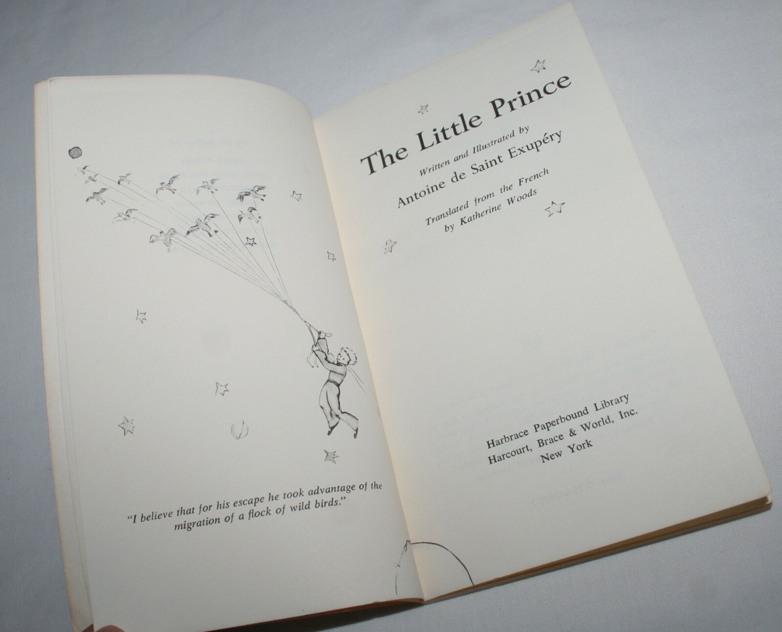 2 Antoine de Saint Exupery The Little Prince & Night Flight paperback books