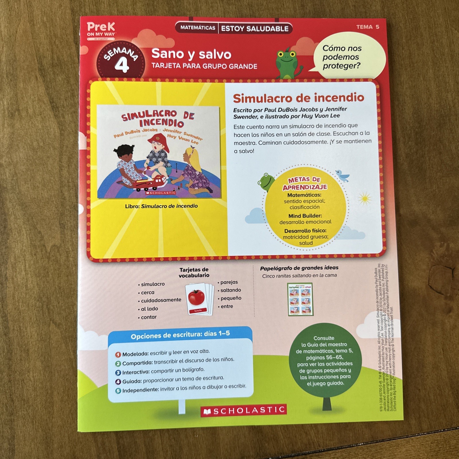 Scholastic Pre K On My Way Espanol Spanish Mathematics Theme 5 Book Set