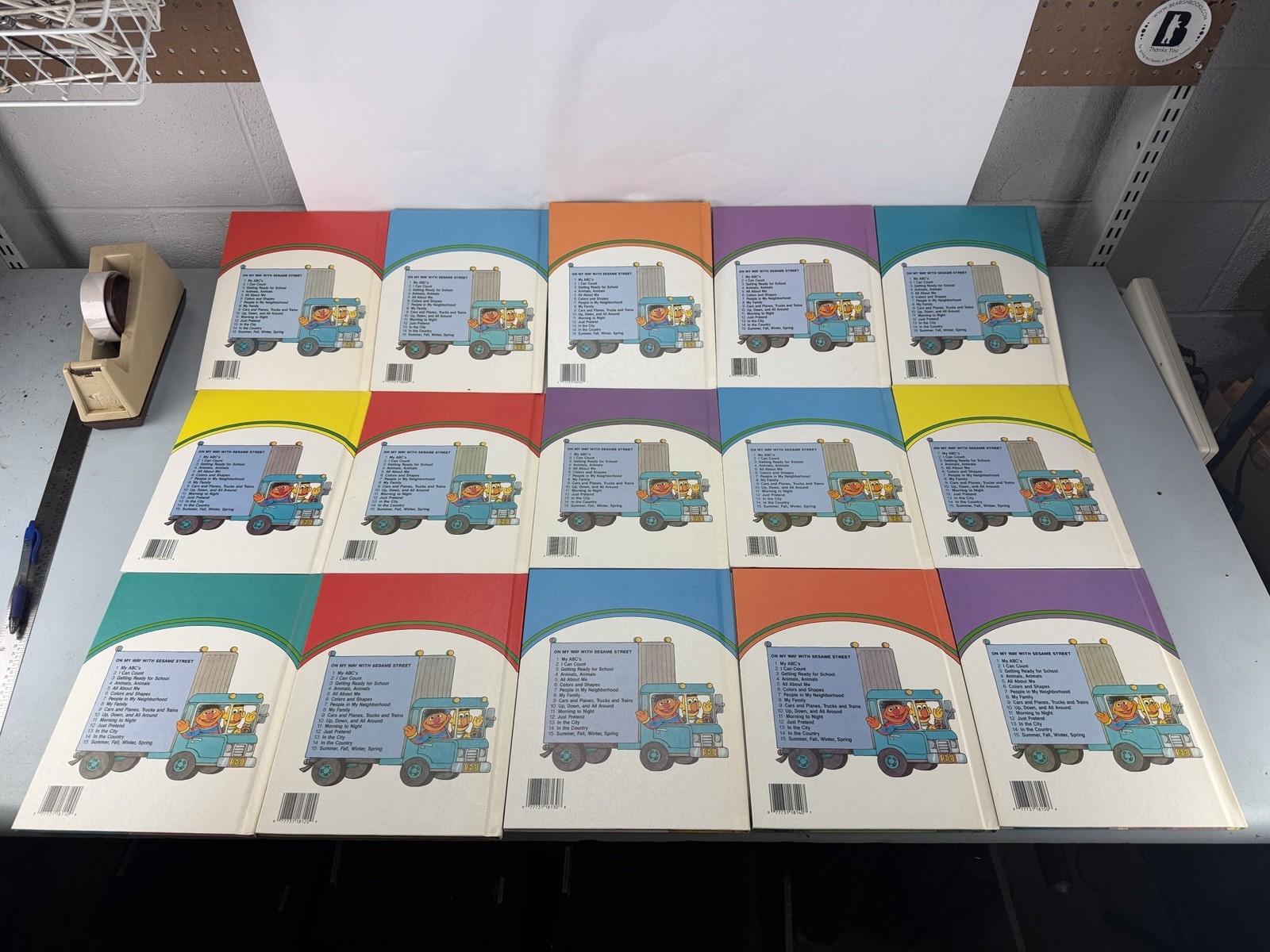1989 On My Way With Sesame Street Books Complete Set 1-15 CTW Funk & Wagnalls