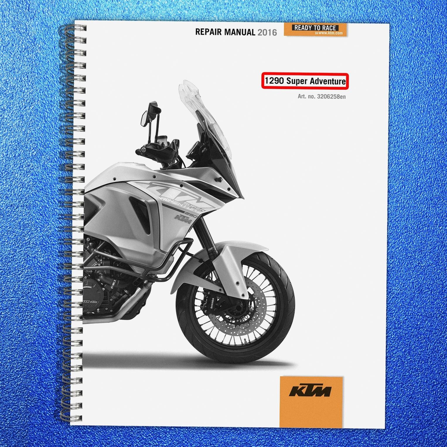 KTM 1290 Super Adventure Service Repair Manual 2016 – COIL BIND – TOUGH COVERS
