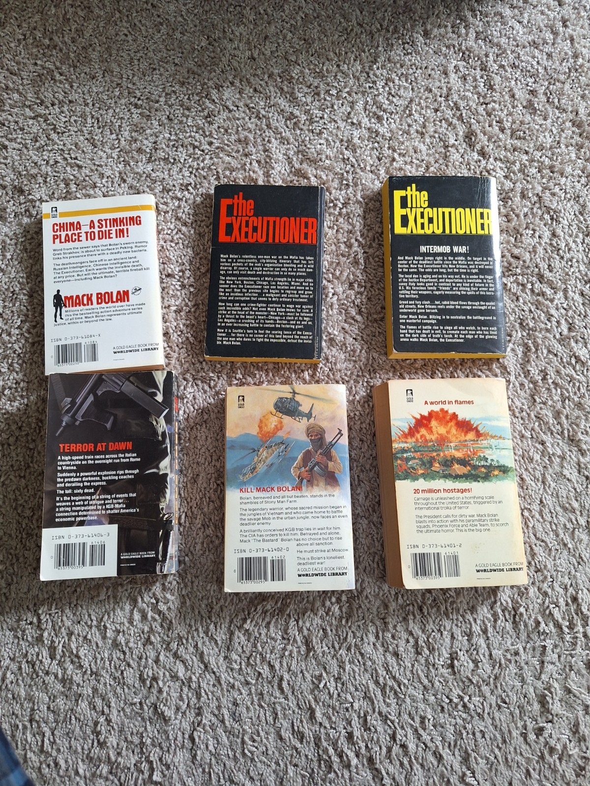 Mack Bolan Executioner And Super Bolan Novel Lot(1960s & 80s)