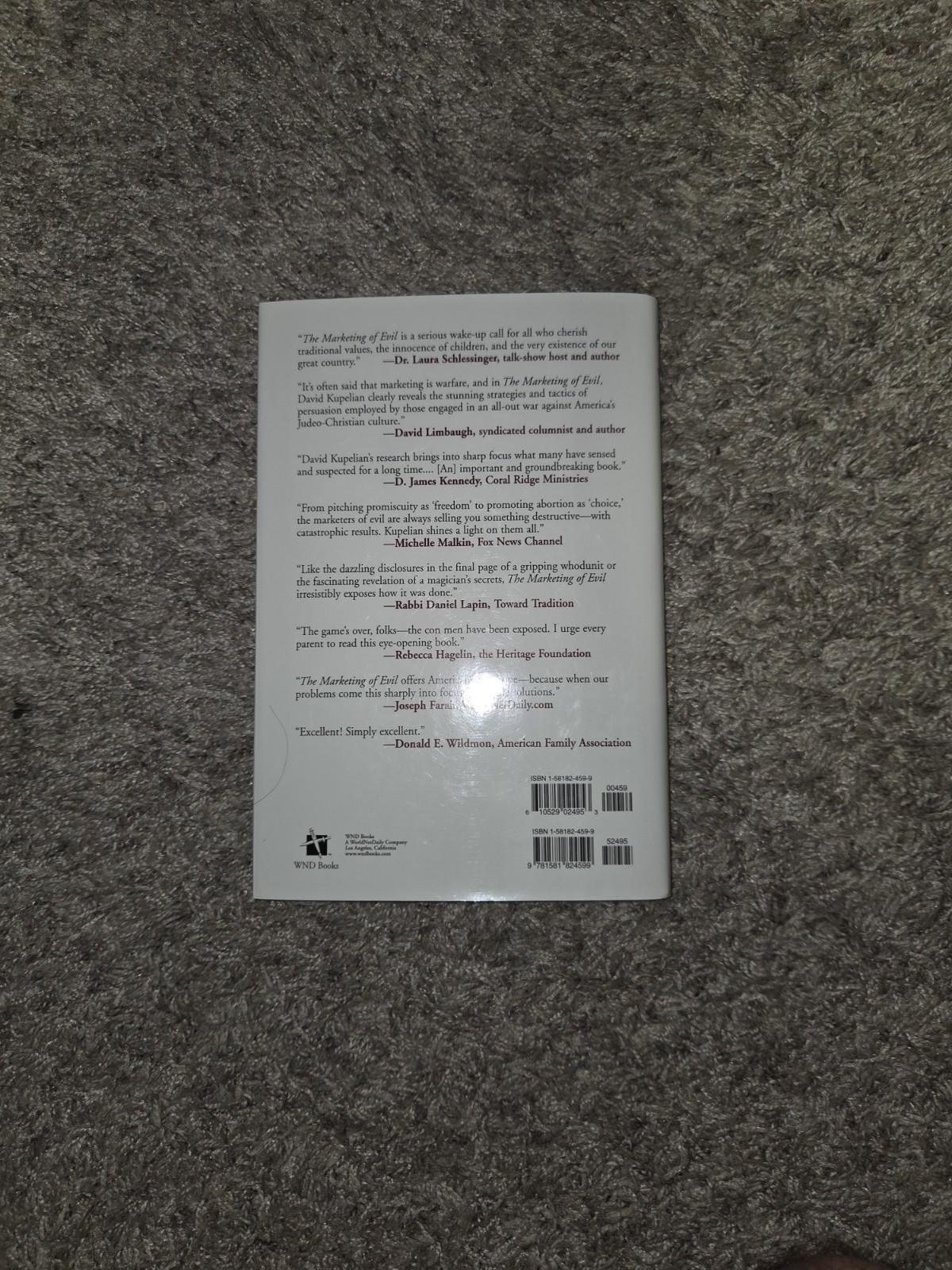 Marketing of Evil Hardcover by David Kupelian 2005 WND Books Political Science