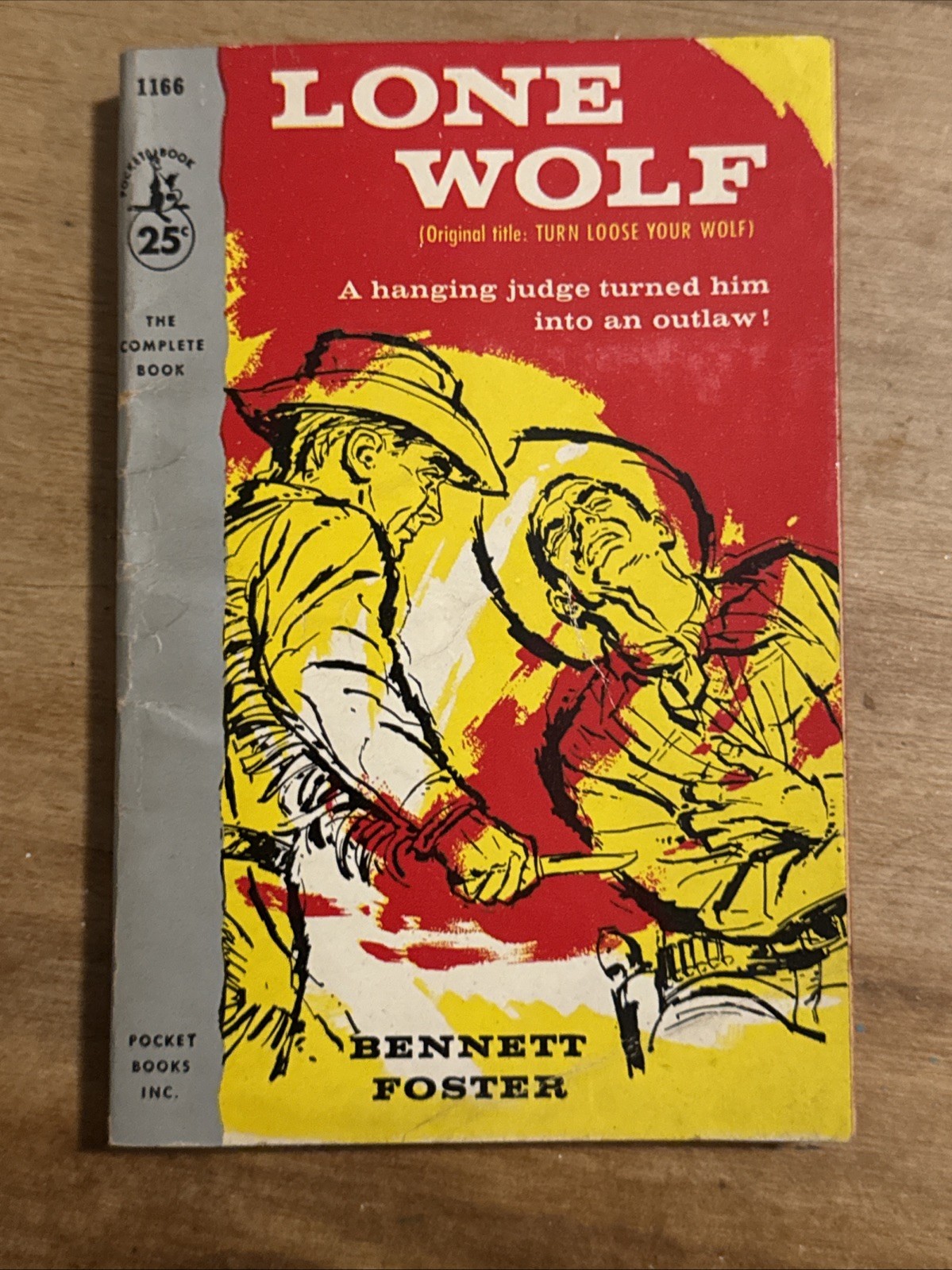 BENNETT FOSTER Westerns LONE WOLF 1957 1st POCKET BOOK EDITION OF 1938 NOVEL