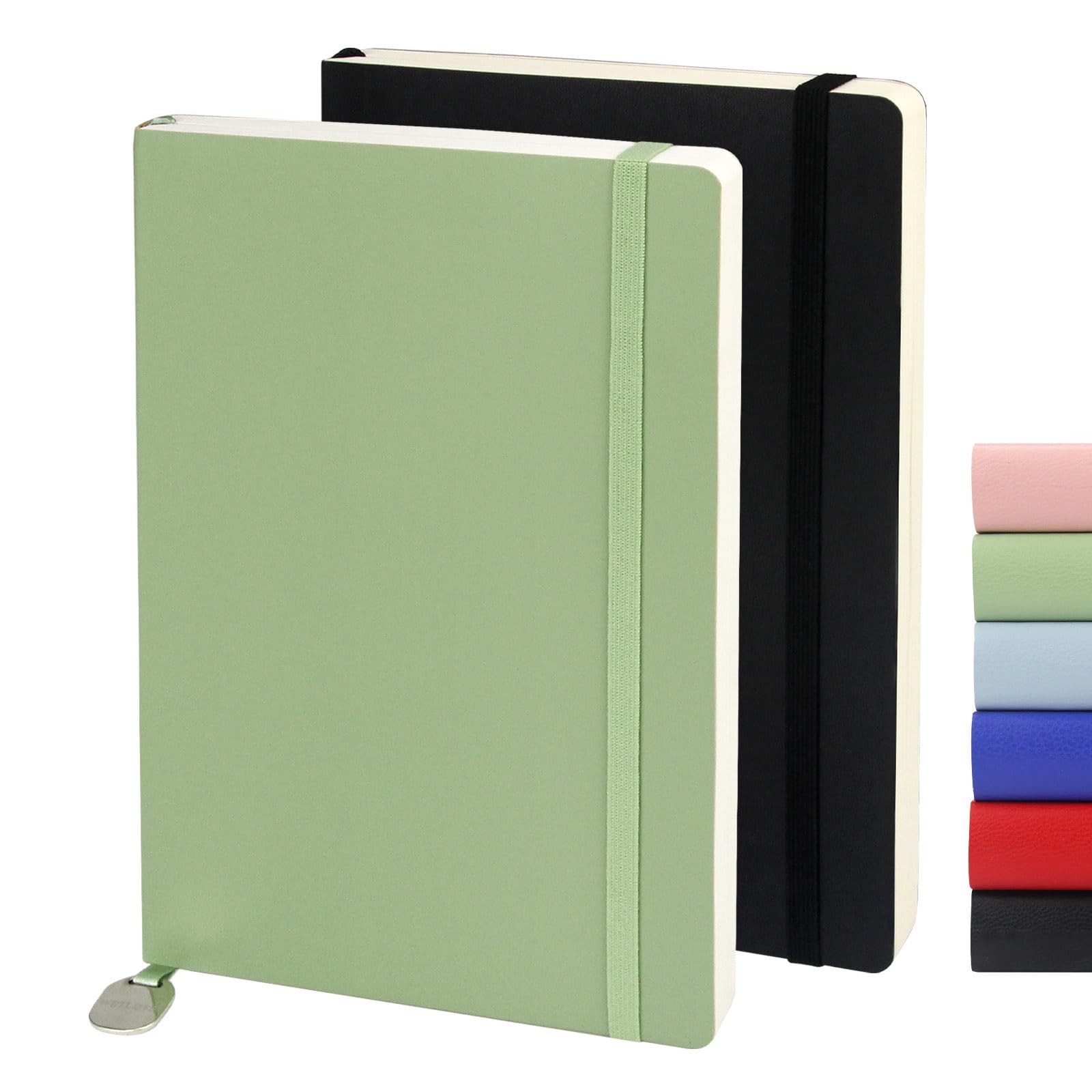 Soft Cover Lined Journal Notebook 2 Pack, 5.6×8.25in Notebook Lined Writing J…