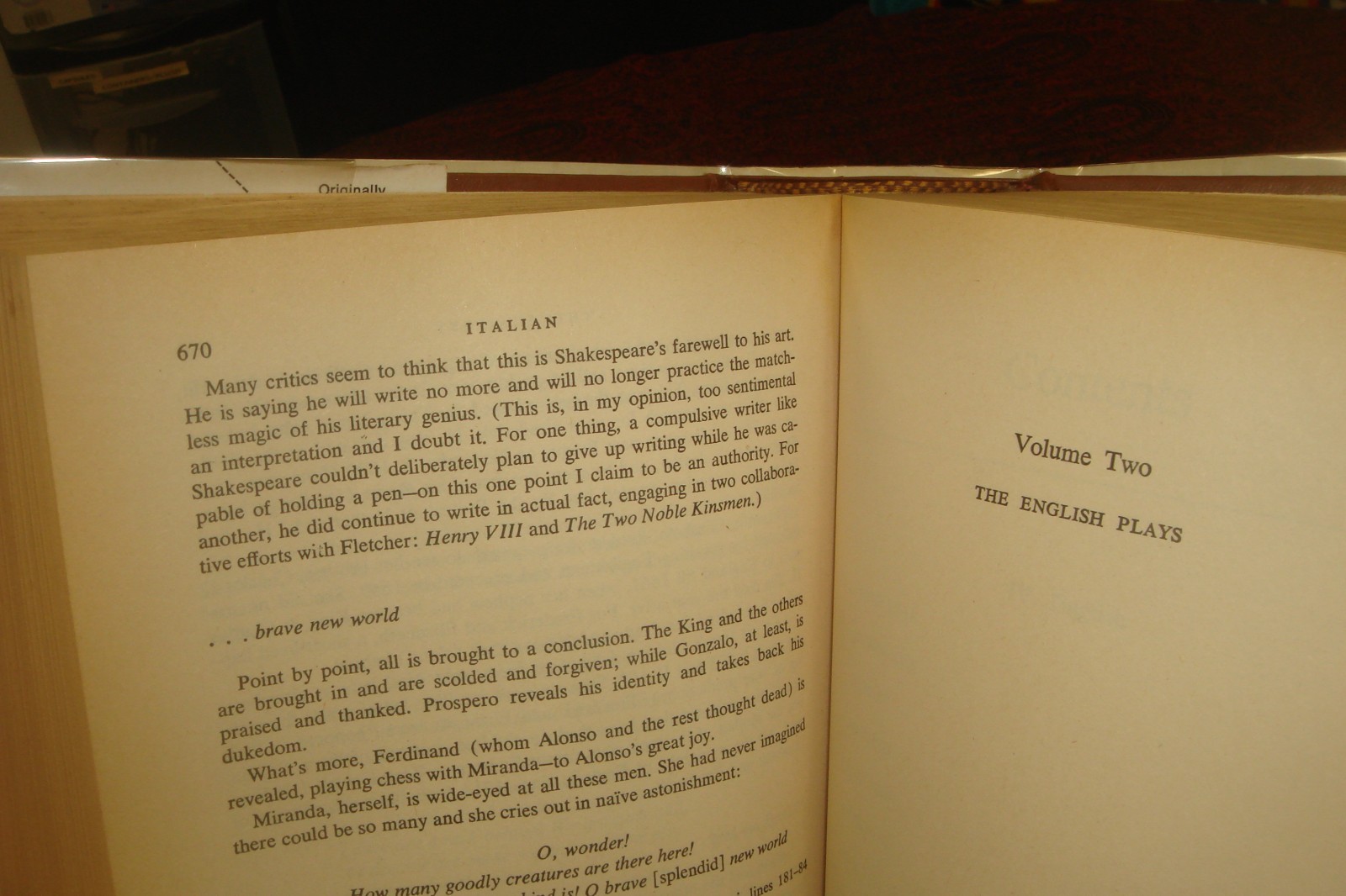 Asimov’s Guide to Shakespeare by Isaac Asimov 1978 HC/DJ Avenel 1978 -1536 pages