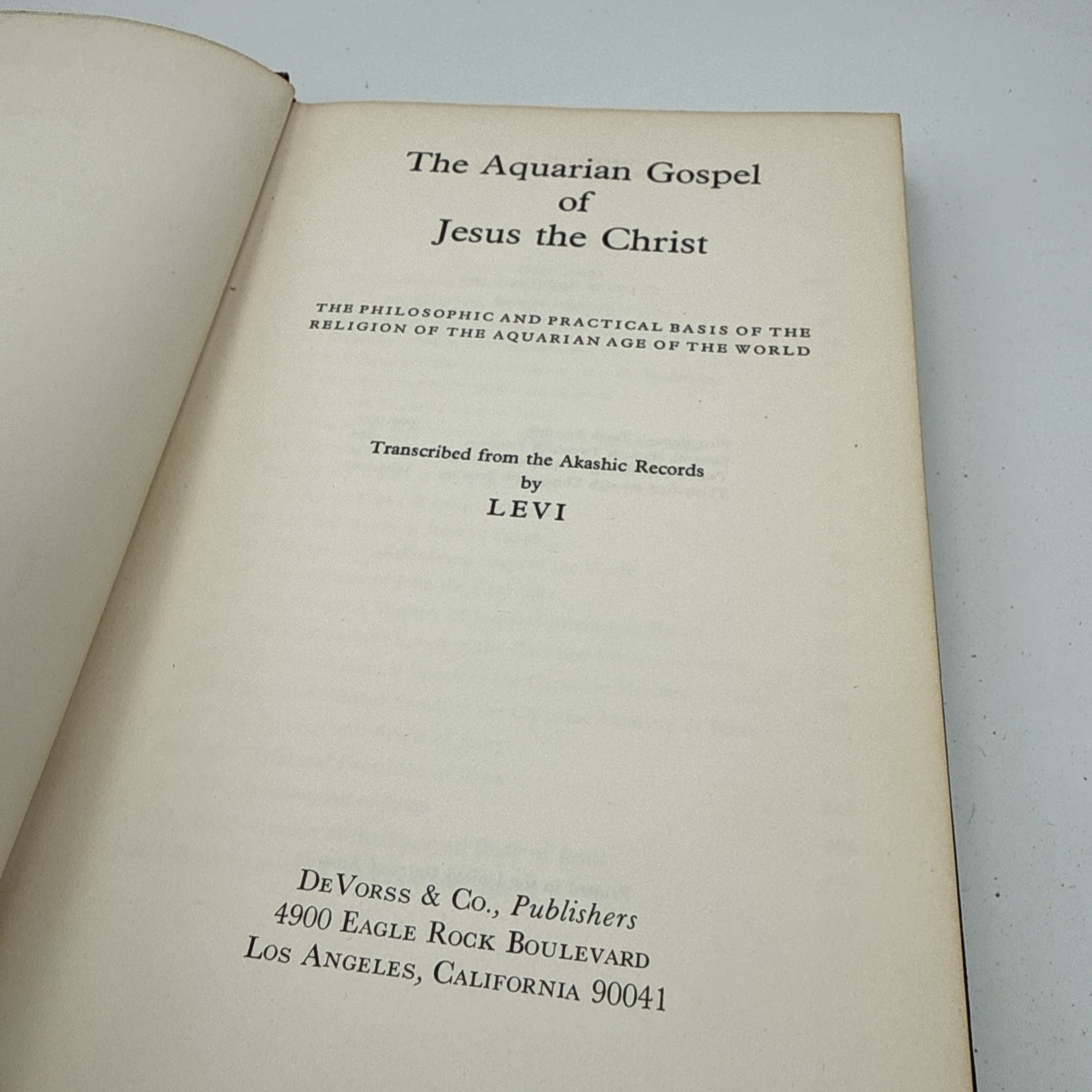 The Aquarian Gospel of Jesus the Christ /LEVI /HC