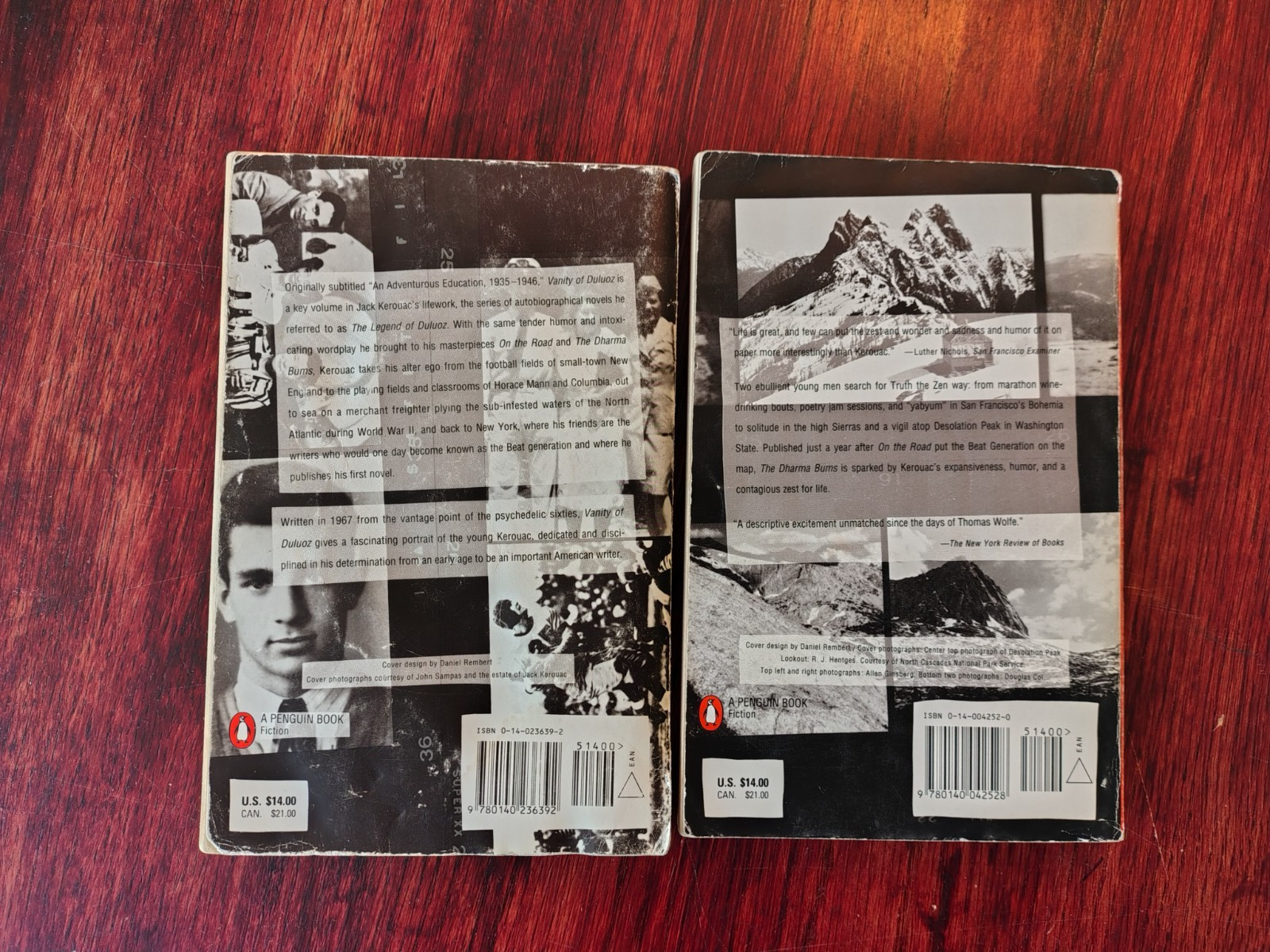 Lot of 2 JACK KEROUAC Vintage Penguin Books Dharma Bums 86, Vanity of Duluoz 94
