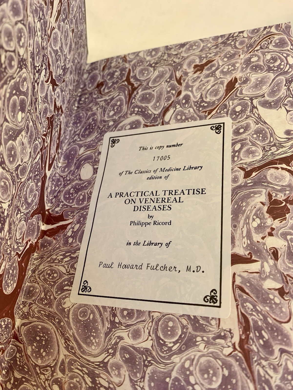 Record PRACTICAL TREATISE VENEREAL DISEASE Classics of Medicine 1988 Near Mint