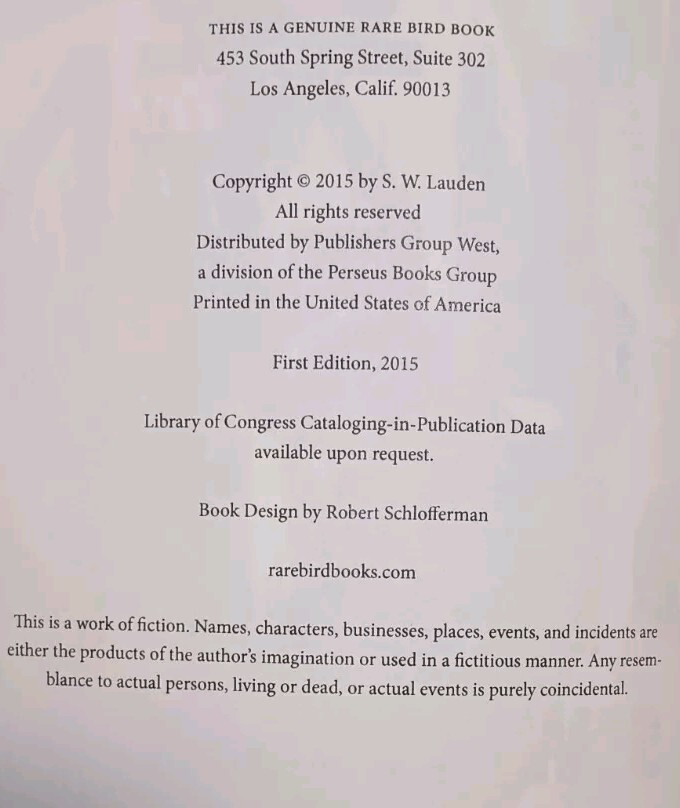 BAD CITIZEN CORPORATION by S W Lauden (2015, Pb 1st Edition) * FREE SHIPPING *