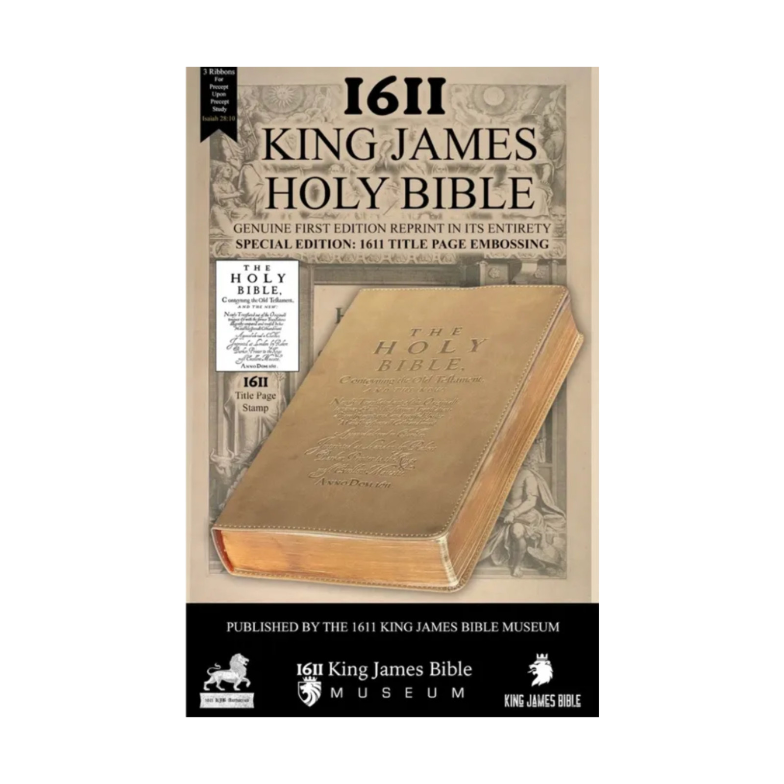 Title Page Edition: 1611 King James Bible, Facsimile, Includes Apocrypha – Ivory