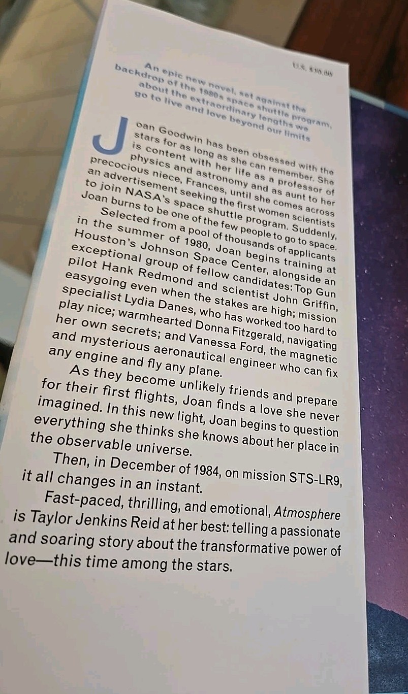 Atmosphere : A Love Story by Taylor Jenkins Reid (2025, Hardcover)