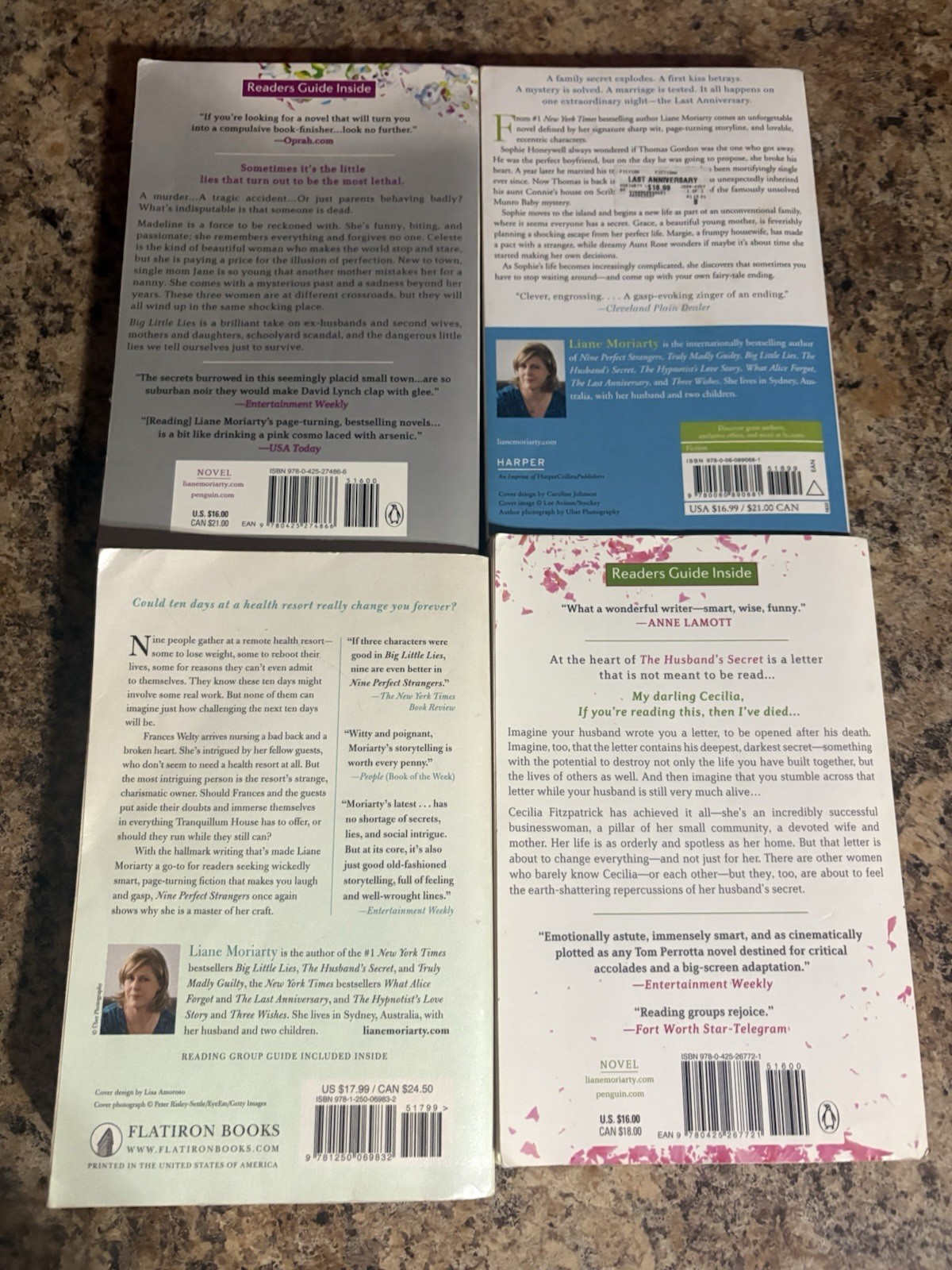 Liane Moriarty 4 Book Lot The Husband’s Secret Last Anniversary Big Little Lies