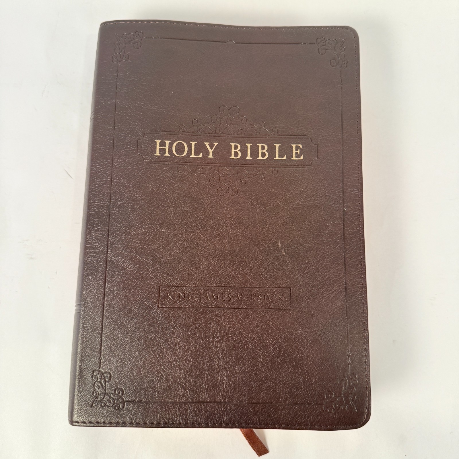 Holy Bible King James Version Religion Spiritual Faux Leather Bound Book