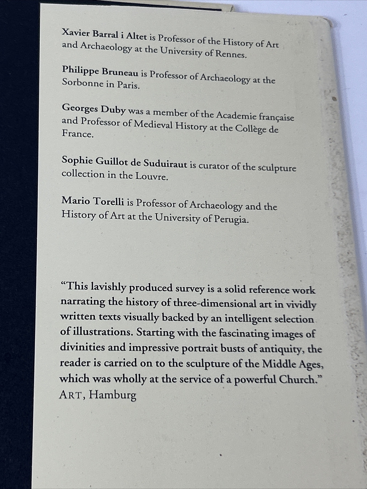 Sculpture From Antiquity to the Middle Ages  13.5 In H X 10.25 In W X 1.75 In D
