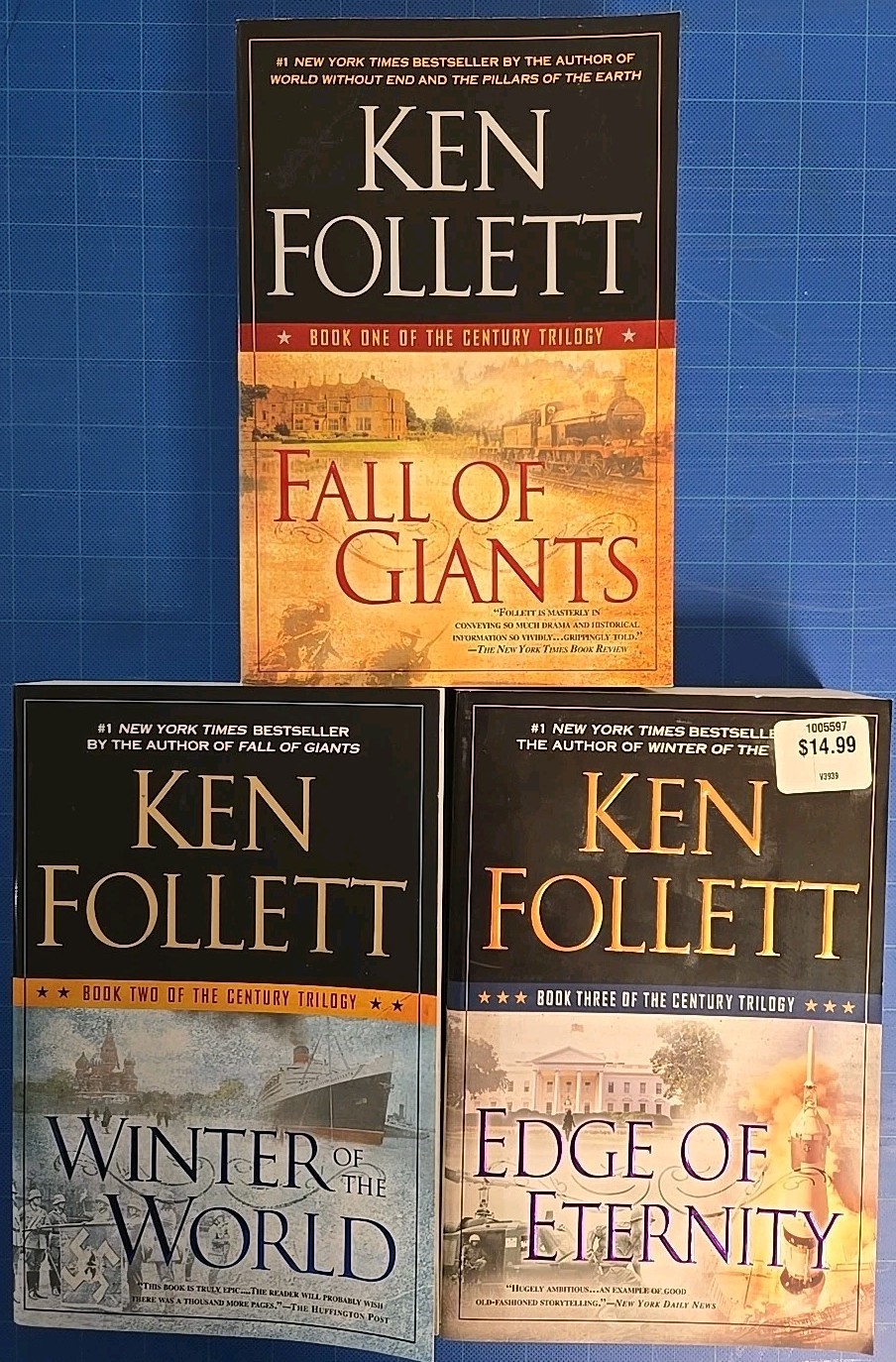 KEN FOLLETT Century Trilogy Series Trade PB Set 1-3