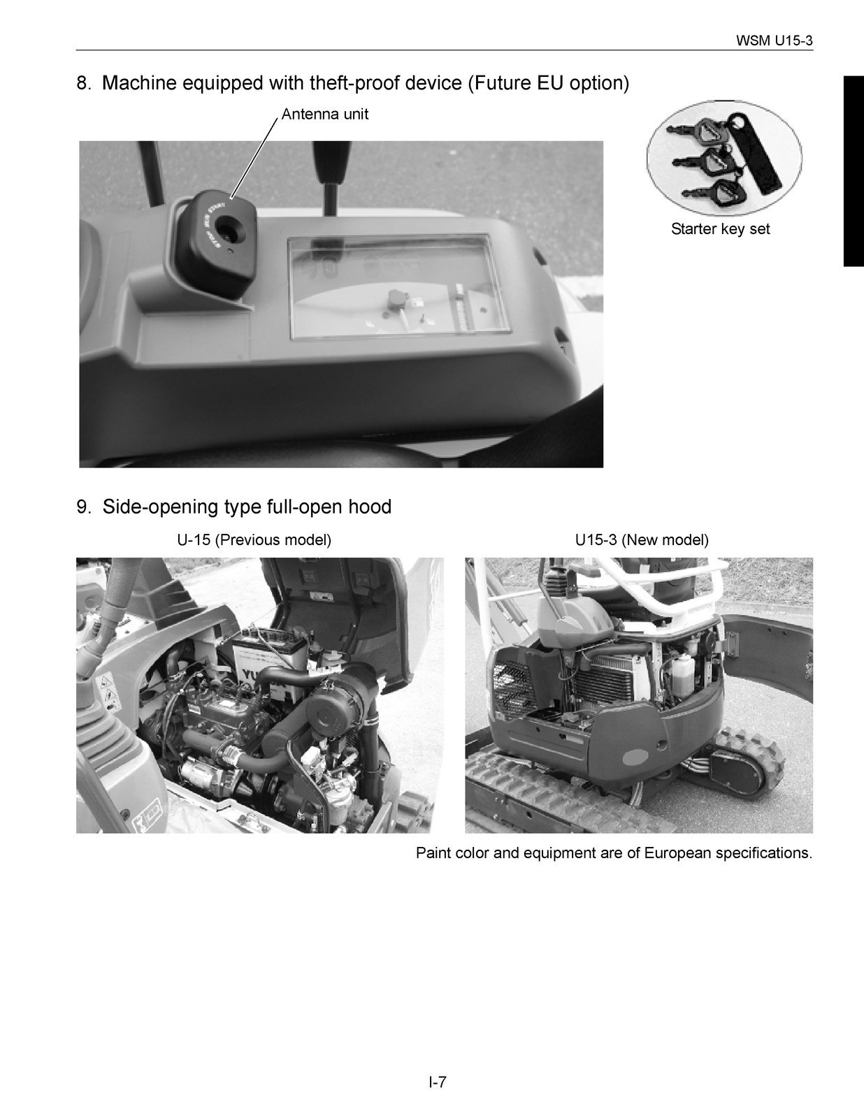 KUBOTA U15-3 Excavator Workshop Manual – BIND – COVERING – XL FOLDOUT PAGES