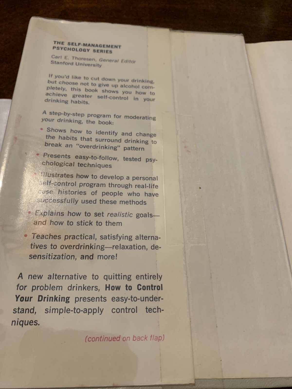 HOW TO CONTROL YOUR DRINKING By William R. Miller & Ricardo F. Munoz Hardcover