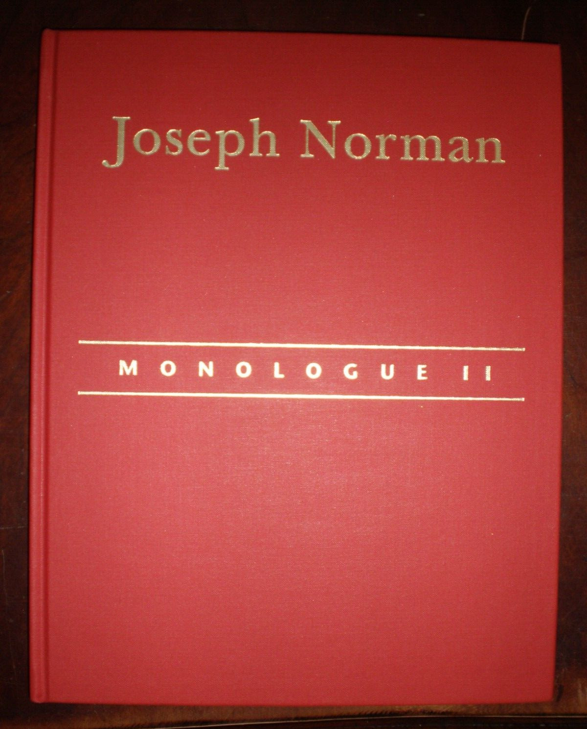 JOSEPH NORMAN MONOLOGUE II SELECTED PRINTS AND DRAWINGS 1997 80 PAGES SIGNED