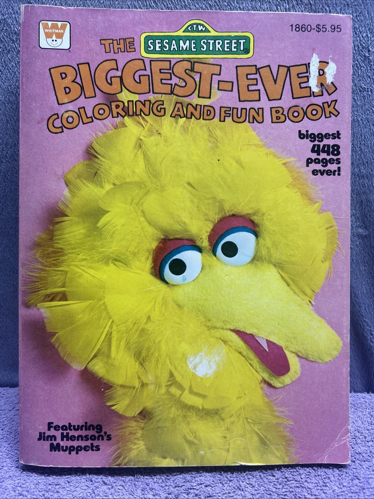 1979 The Biggest-Ever Coloring And Fun Book Vintage Sesame Street Coloring Book