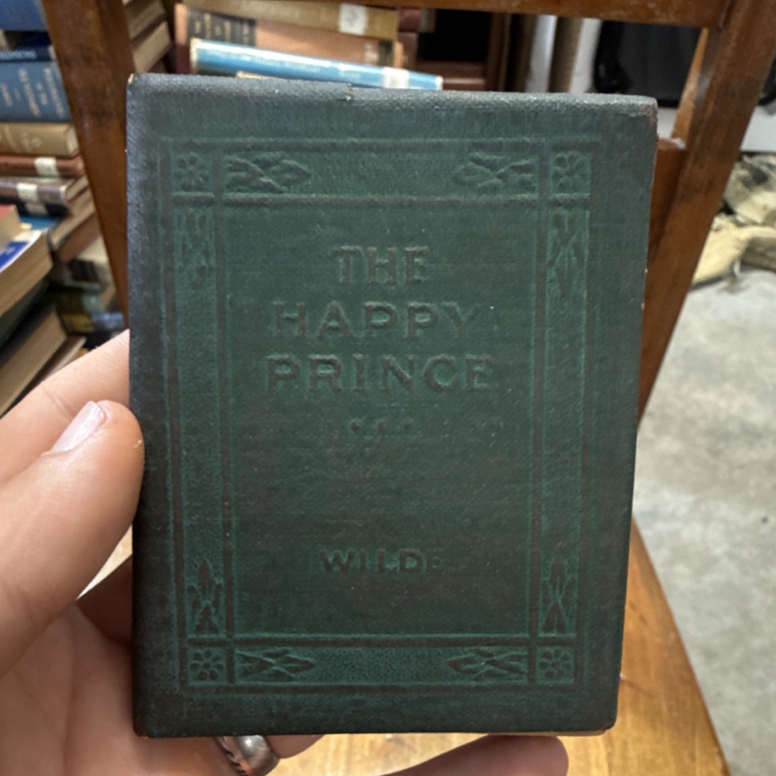 Antique Little Leather Library Oscar Wilde The Happy Prince Miniature Book