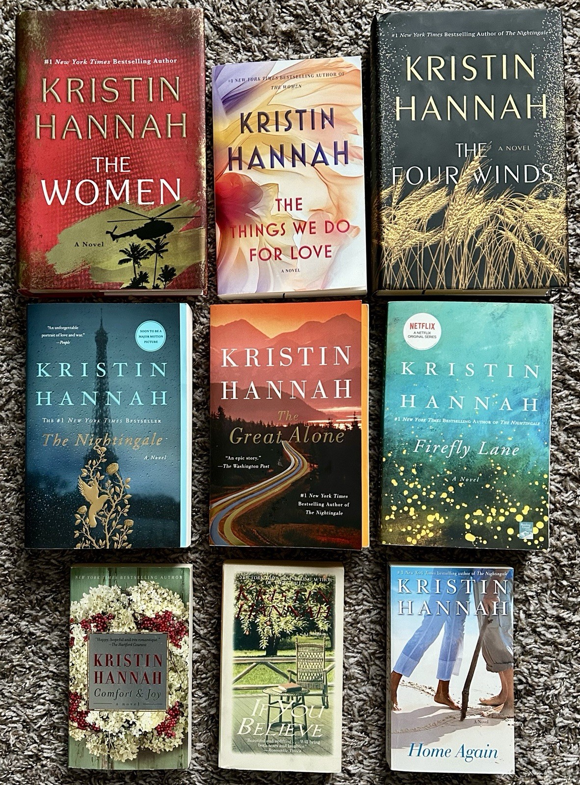 Kristin Hannah Mixed Lot of 9 Books The Women The Four Winds The Nightingale ++