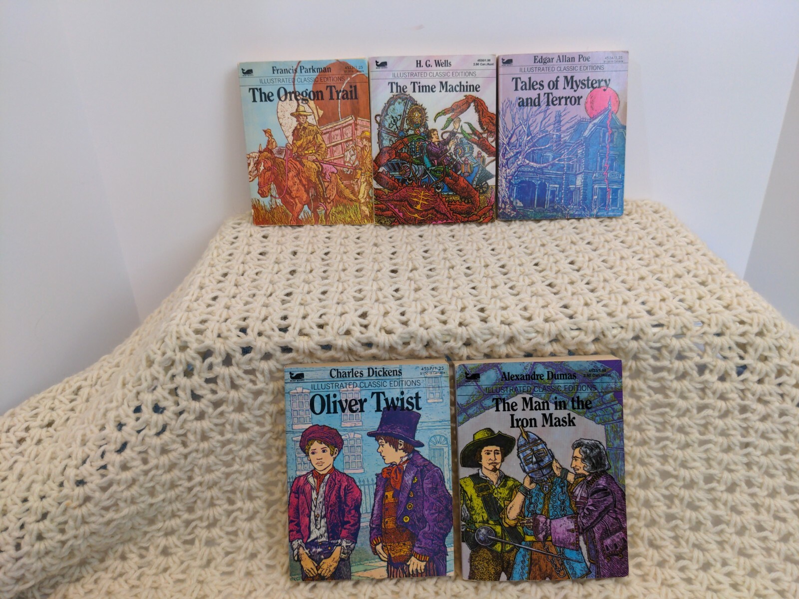 LOT 5 Vintage Books Illustrated Classic Editions Set Mini Pocket Size