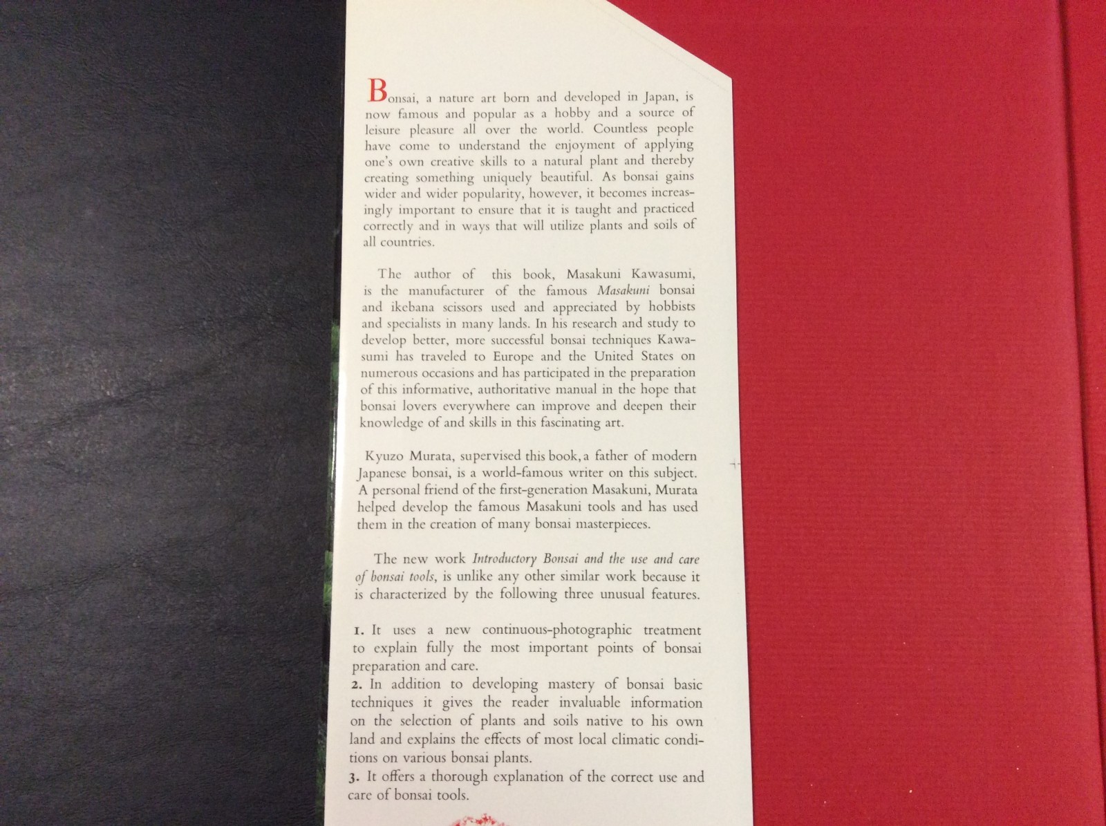Introductory Bonsai and the care and use of bonsai tools Hardcover 1974 84 pages