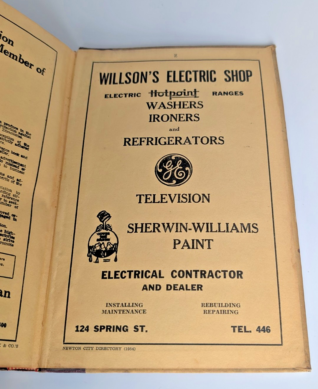 Polk’s Newton NJ Directory 1954 Sussex County New Jersey City Directory