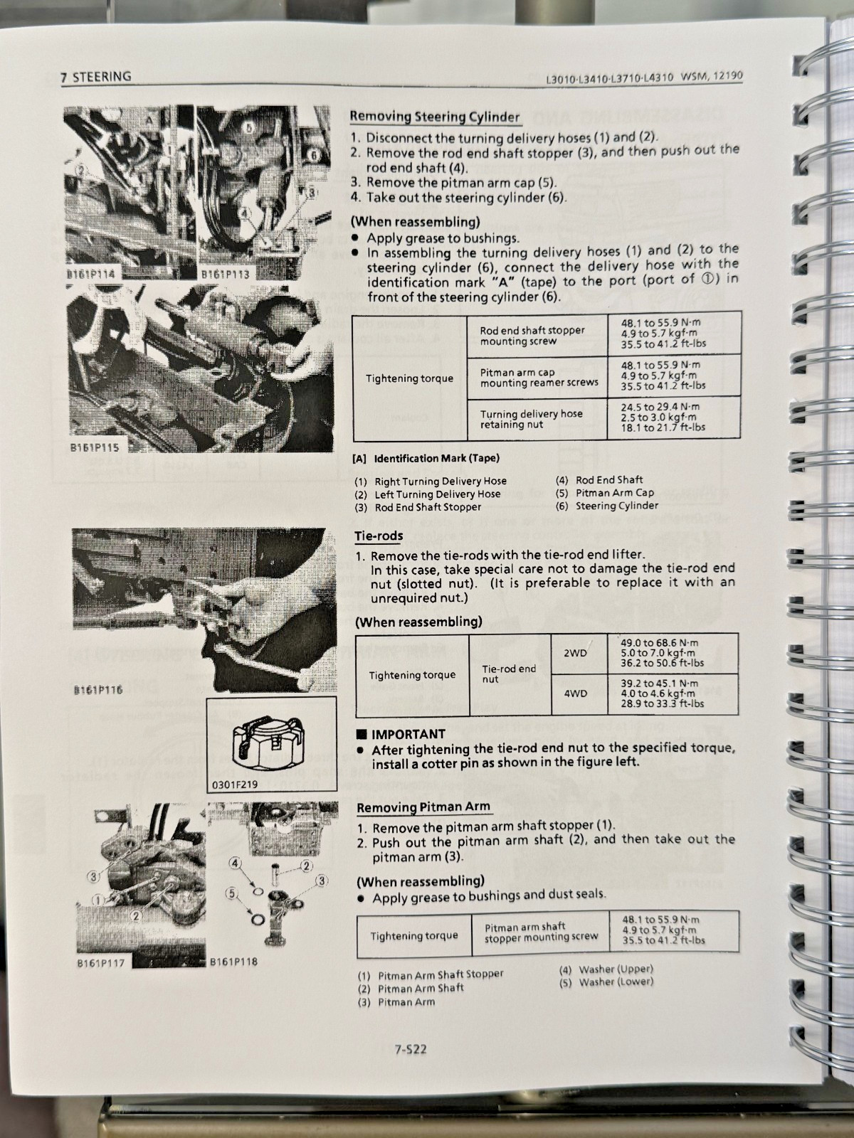 KUBOTA L3010 L3410 L3710 L4310 L4610 WORKSHOP MANUAL +SUPPLEMENT: 684 PGS, 2 VOL
