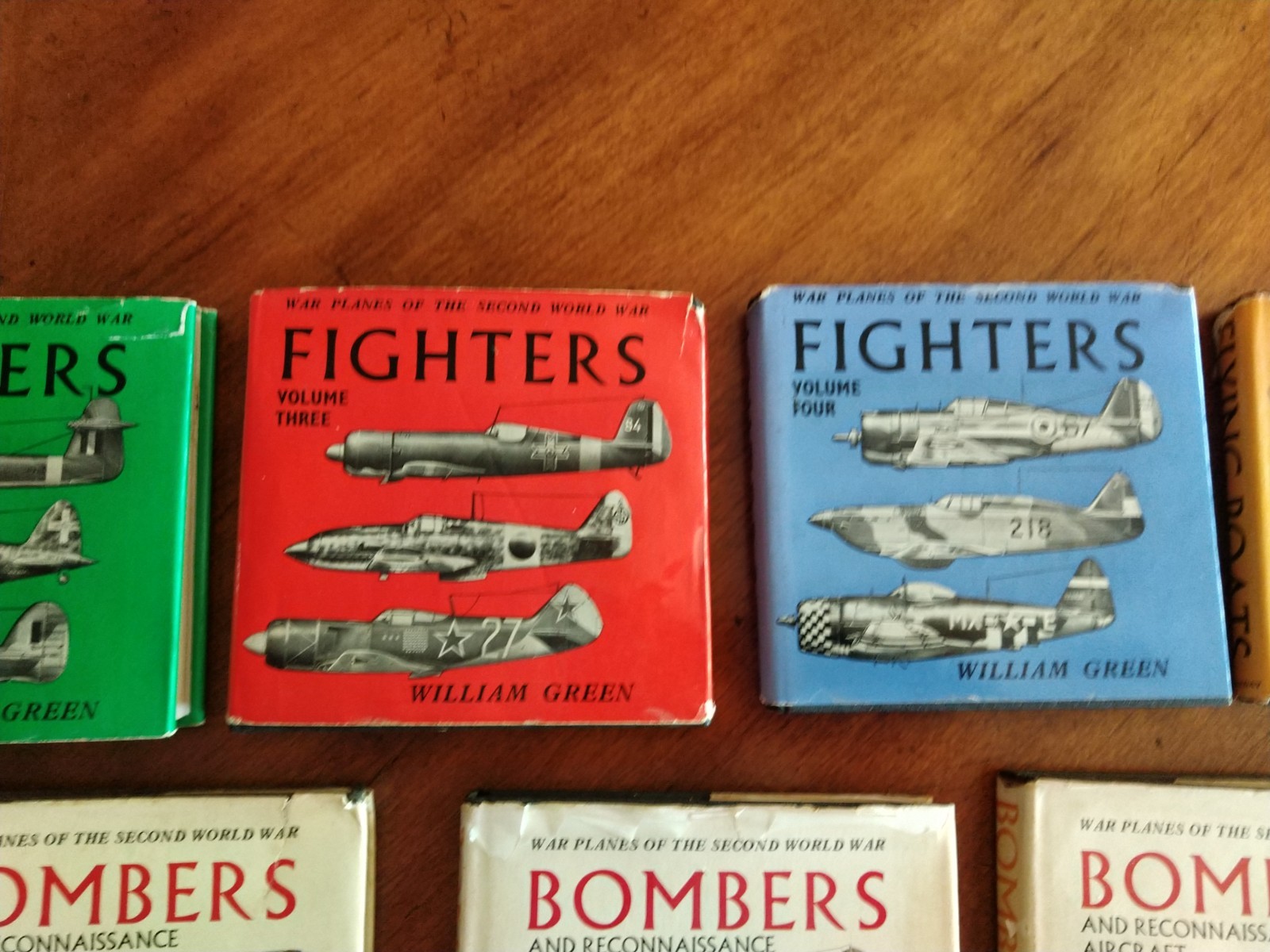 Mixed Lot 9x William Green – Fighters Flying Boats Bombers WWII (missing Vol 6)