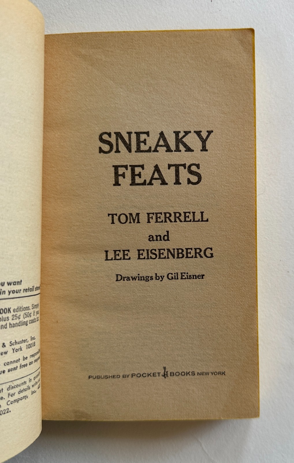 Tom Ferrell/Lee Eisenberg SNEAKY FEATS & MORE SNEAKY FEATS 2 MM Paperback LOT