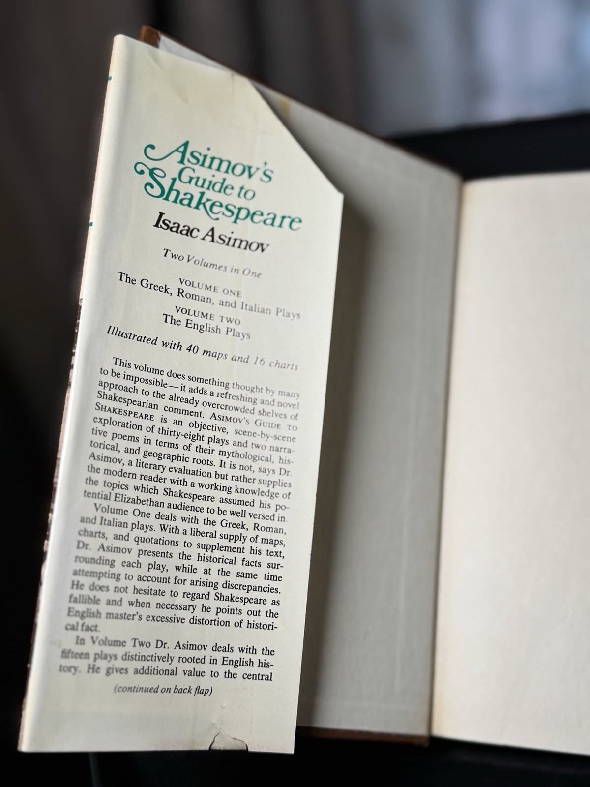 Asimov’s Guide to Shakespeare | by Isaac Asimov | HC/DJ | Avenel | 1978 |