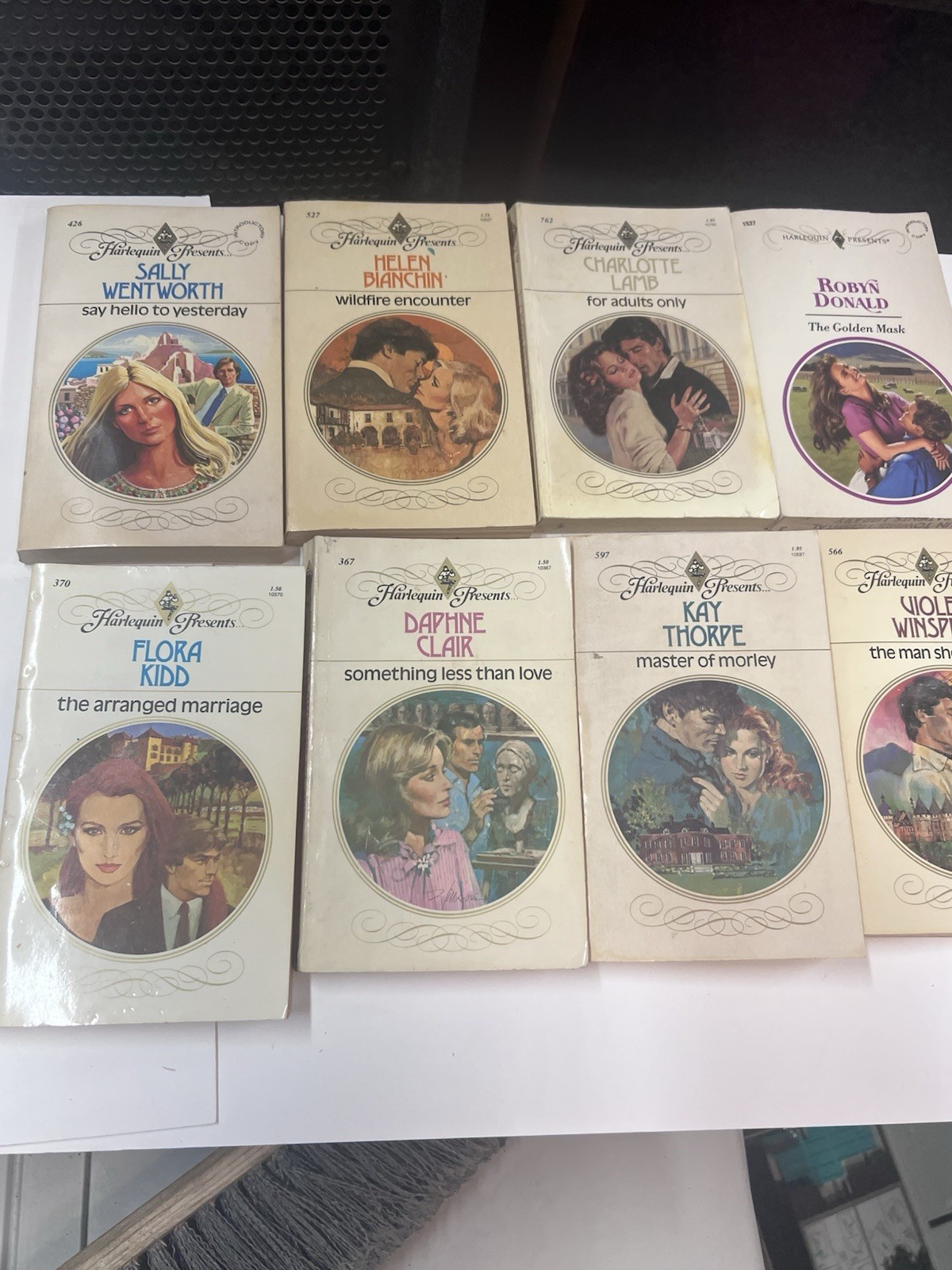 Vintage Harlequin Presents Romance Novel Lot Of 48 Books from the 1970s-1980s