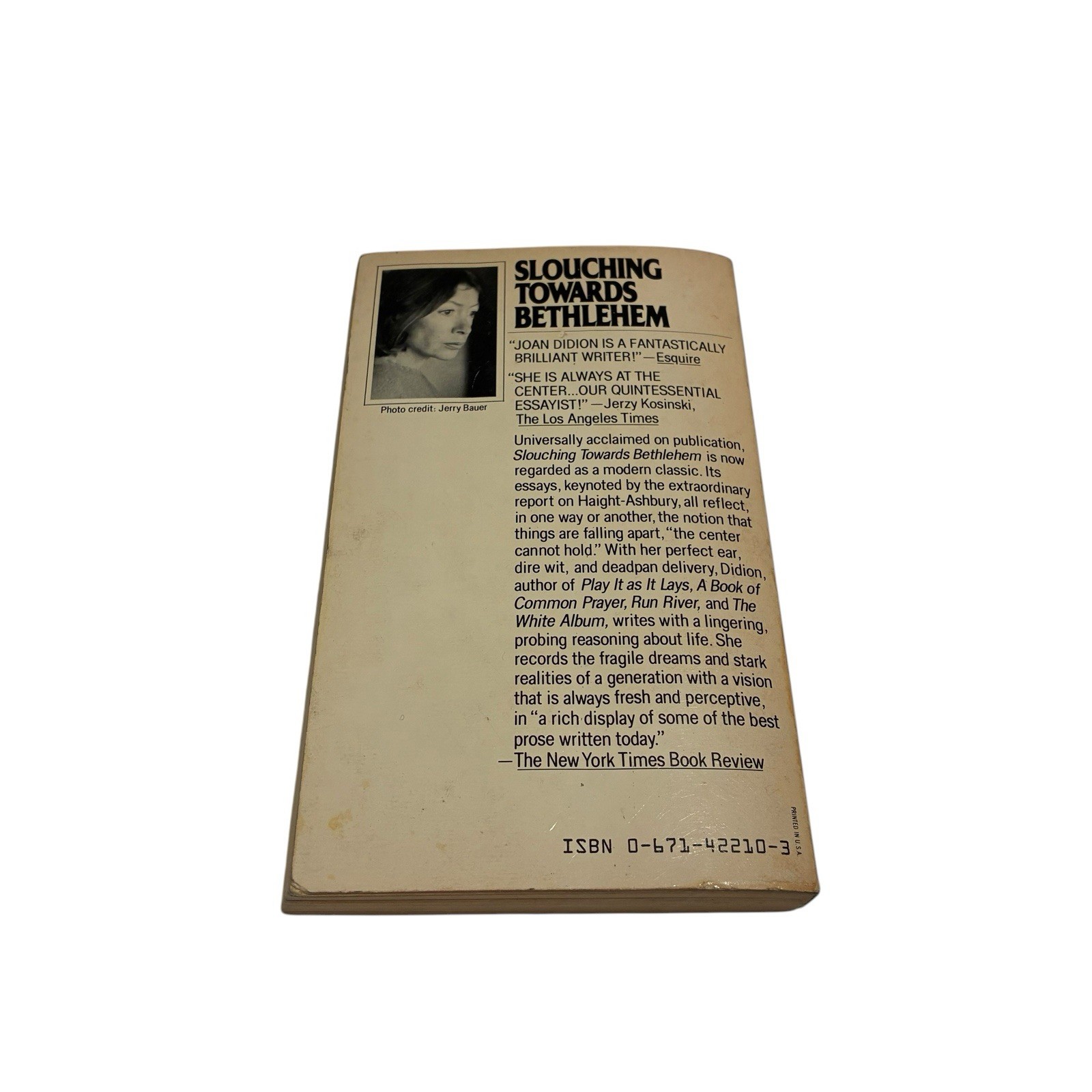 Joan Didion Set of 2 Vintage 1979: The White Album, Slouching Towards Bethlehem