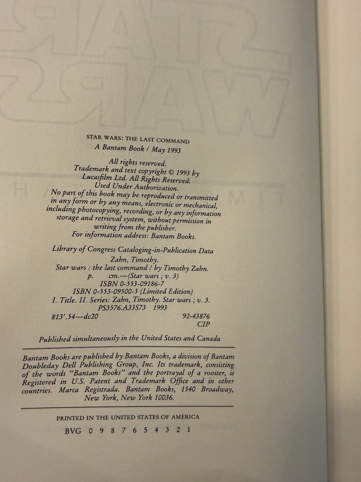 STAR WARS Thrawn Trilogy HC Book Set (All 1st Editions) Heir Empire Dark Force