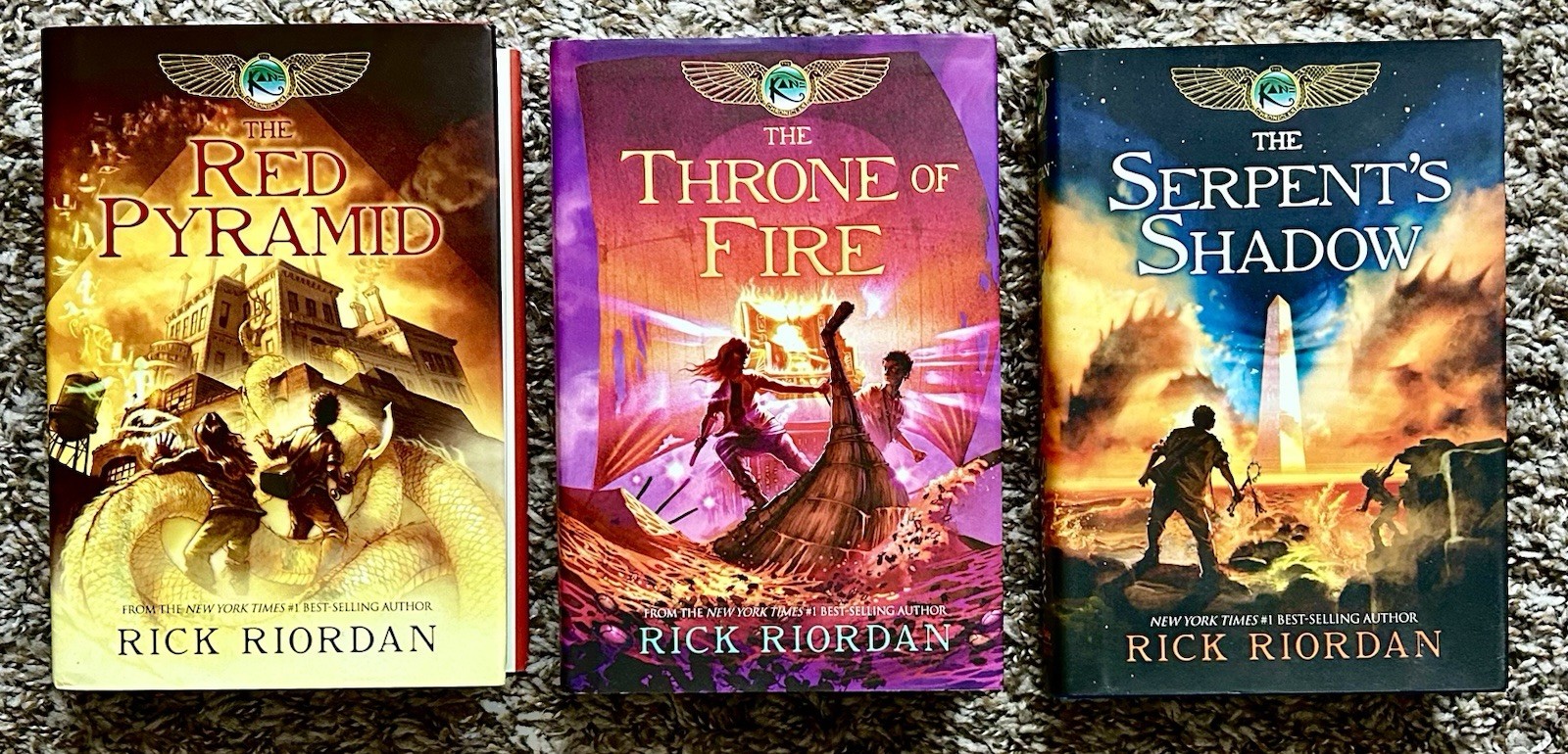 The Kane Chronicles Complete Set Hardcover 1st Edition 1st Printing Rick Riordan